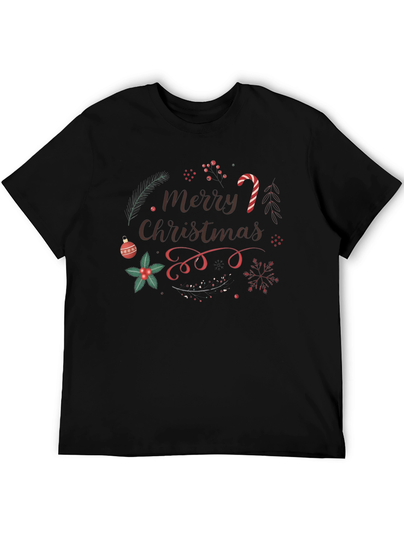 Festive Merry Christmas Graphic T-Shirt