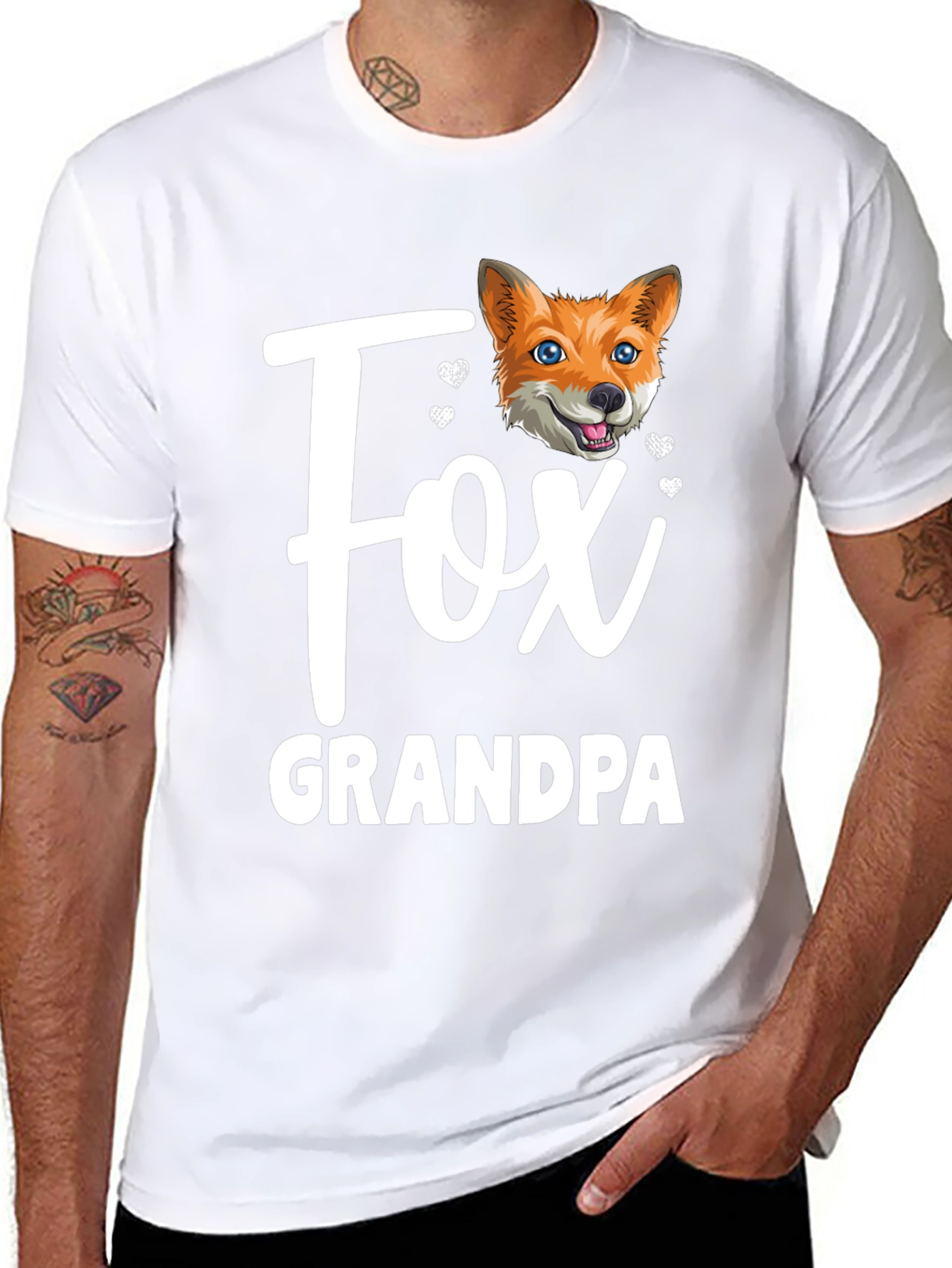 Fox Grandpa T-Shirt - Cute Animal Graphic Tee