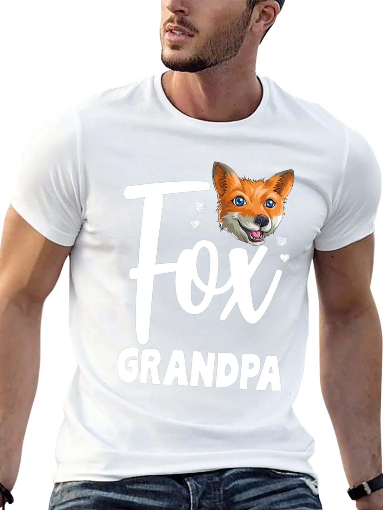 Fox Grandpa T-Shirt - Cute Animal Graphic Tee