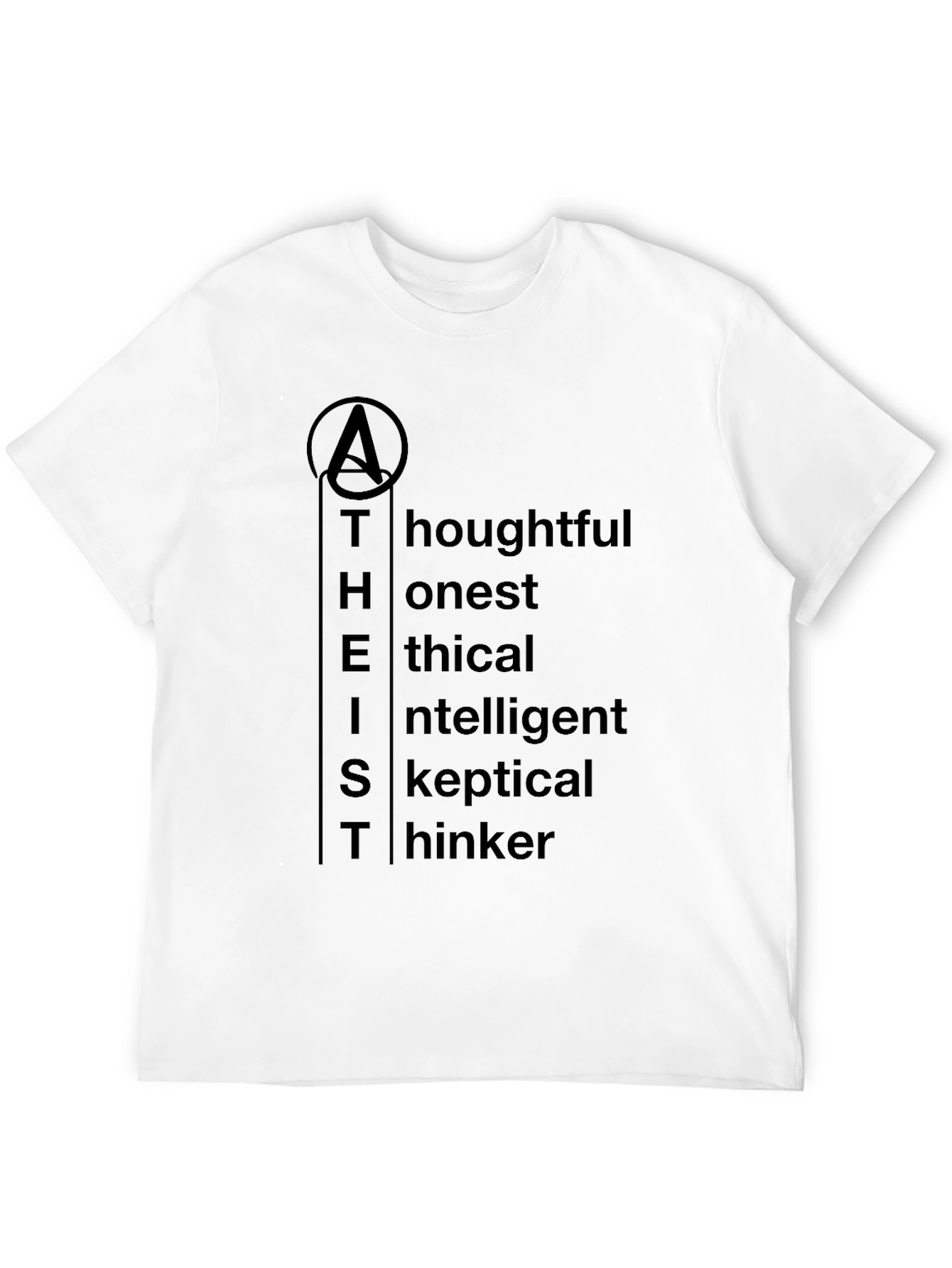 Atheist Definition T-Shirt - Thoughtful Honest Ethical Skeptical Thinker