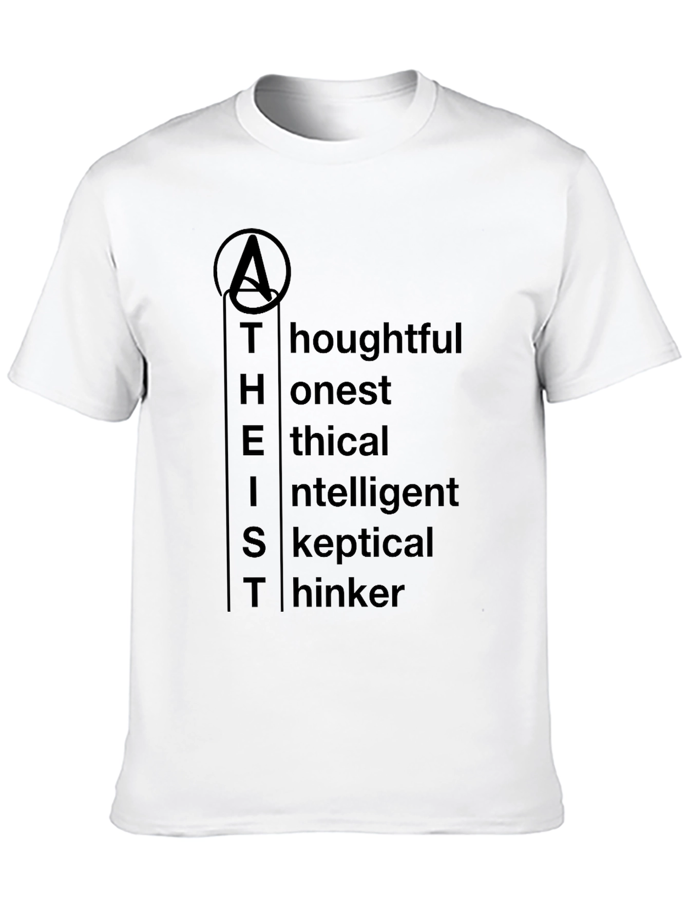 Atheist Definition T-Shirt - Thoughtful Honest Ethical Skeptical Thinker