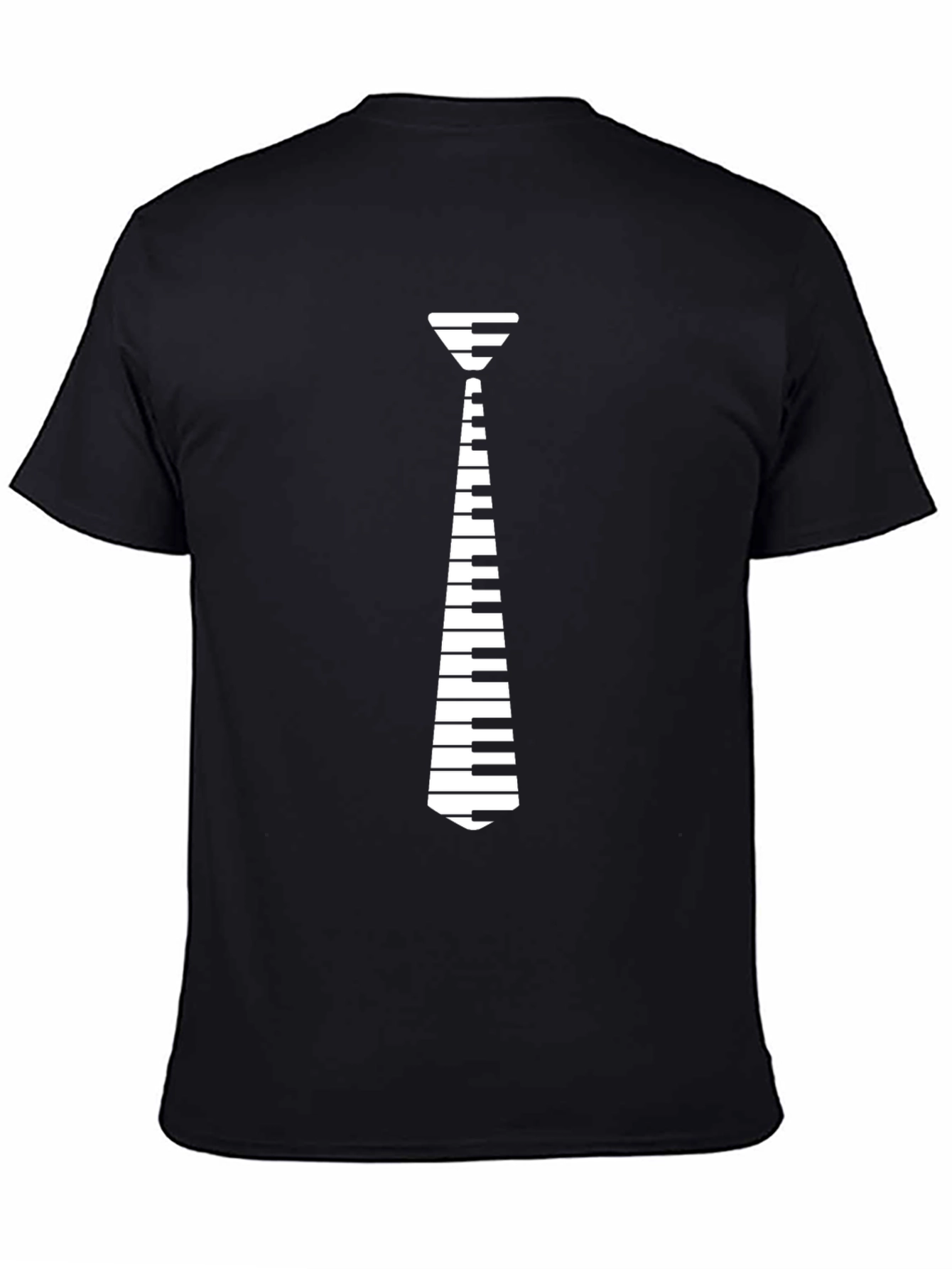 Piano Tie Graphic T-Shirt - Musician Novelty Tee