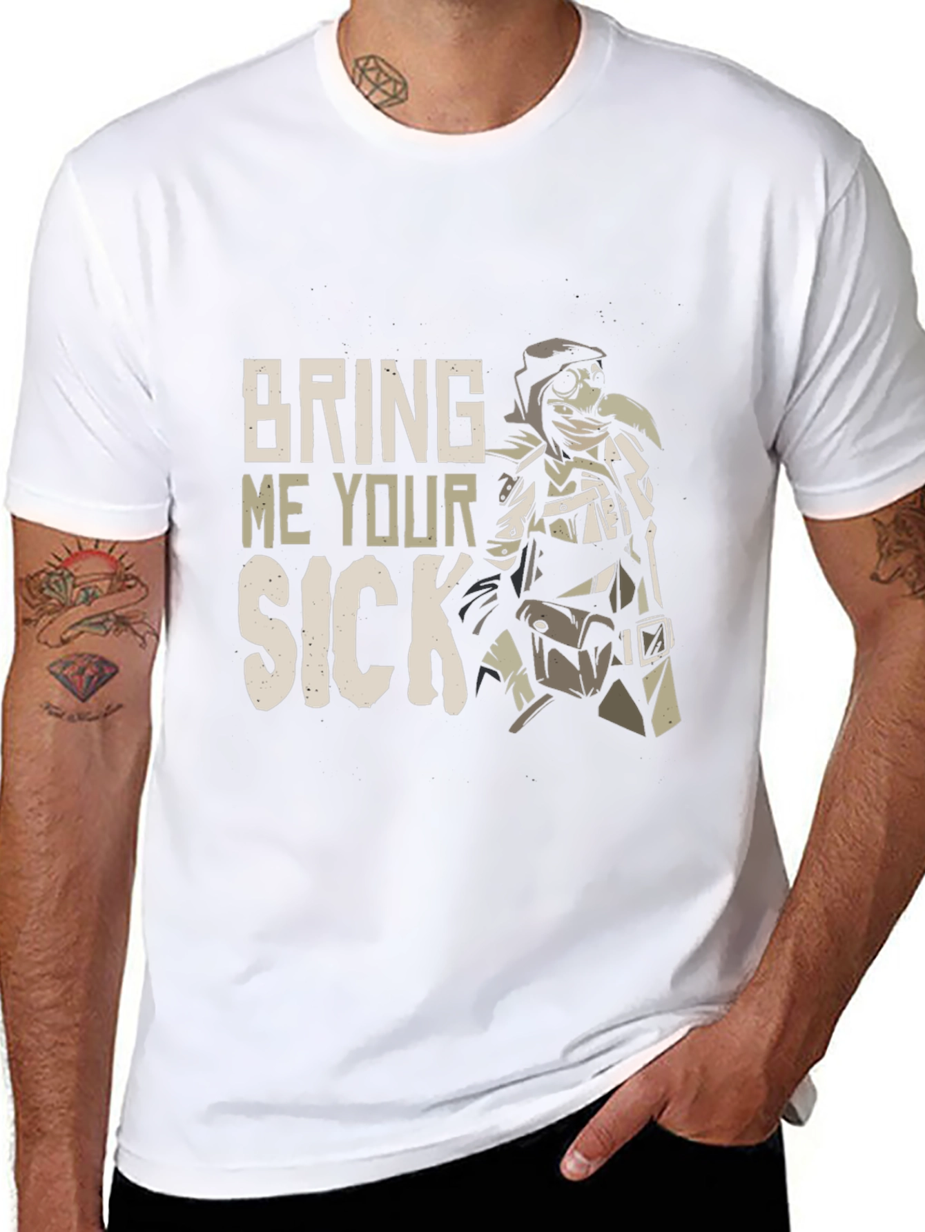 Bring Me Your Sick Plague Doctor Graphic T-Shirt