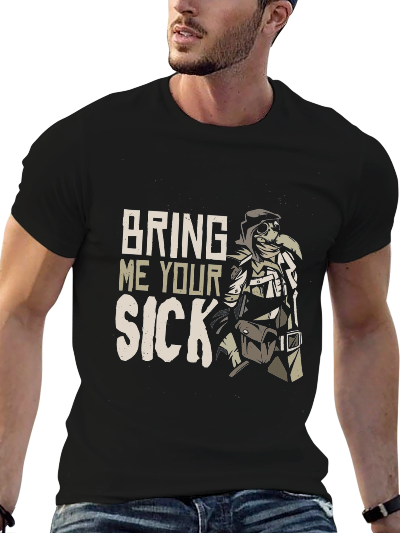 Bring Me Your Sick Plague Doctor Graphic T-Shirt
