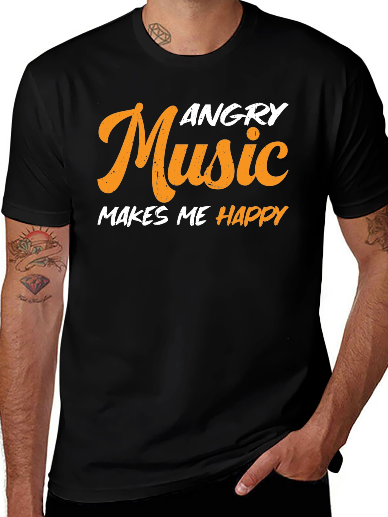Angry Music Makes Me Happy T-Shirt