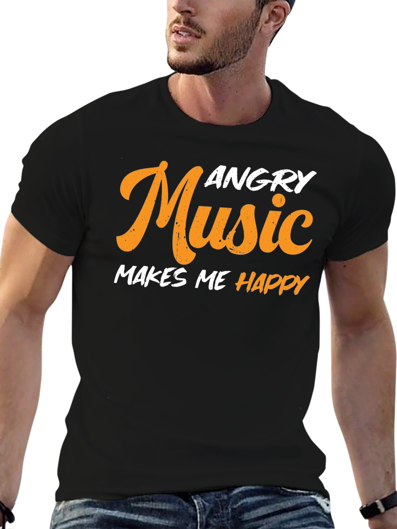 Angry Music Makes Me Happy T-Shirt