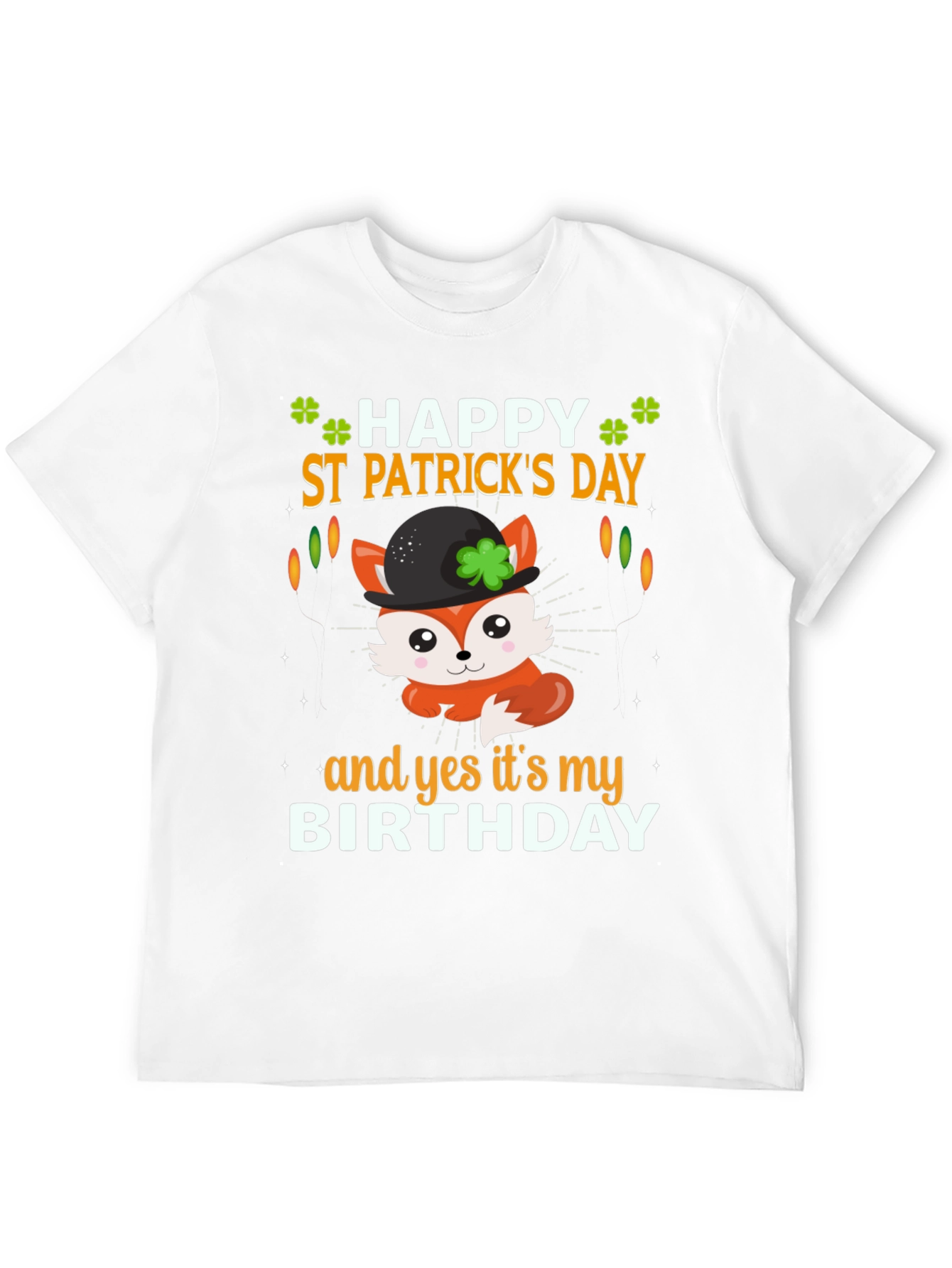 St. Patricks Day Birthday Fox T-Shirt