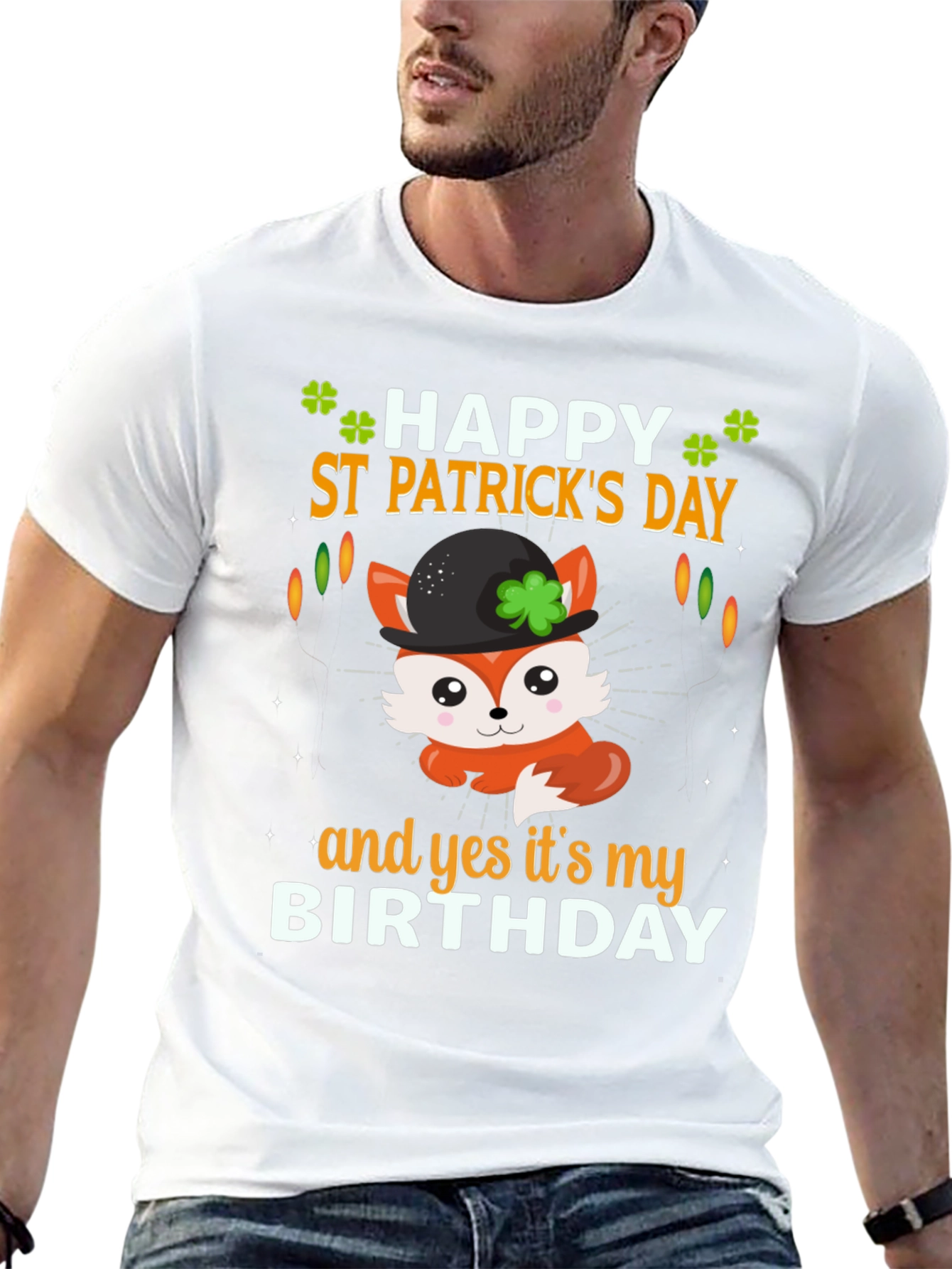 St. Patricks Day Birthday Fox T-Shirt