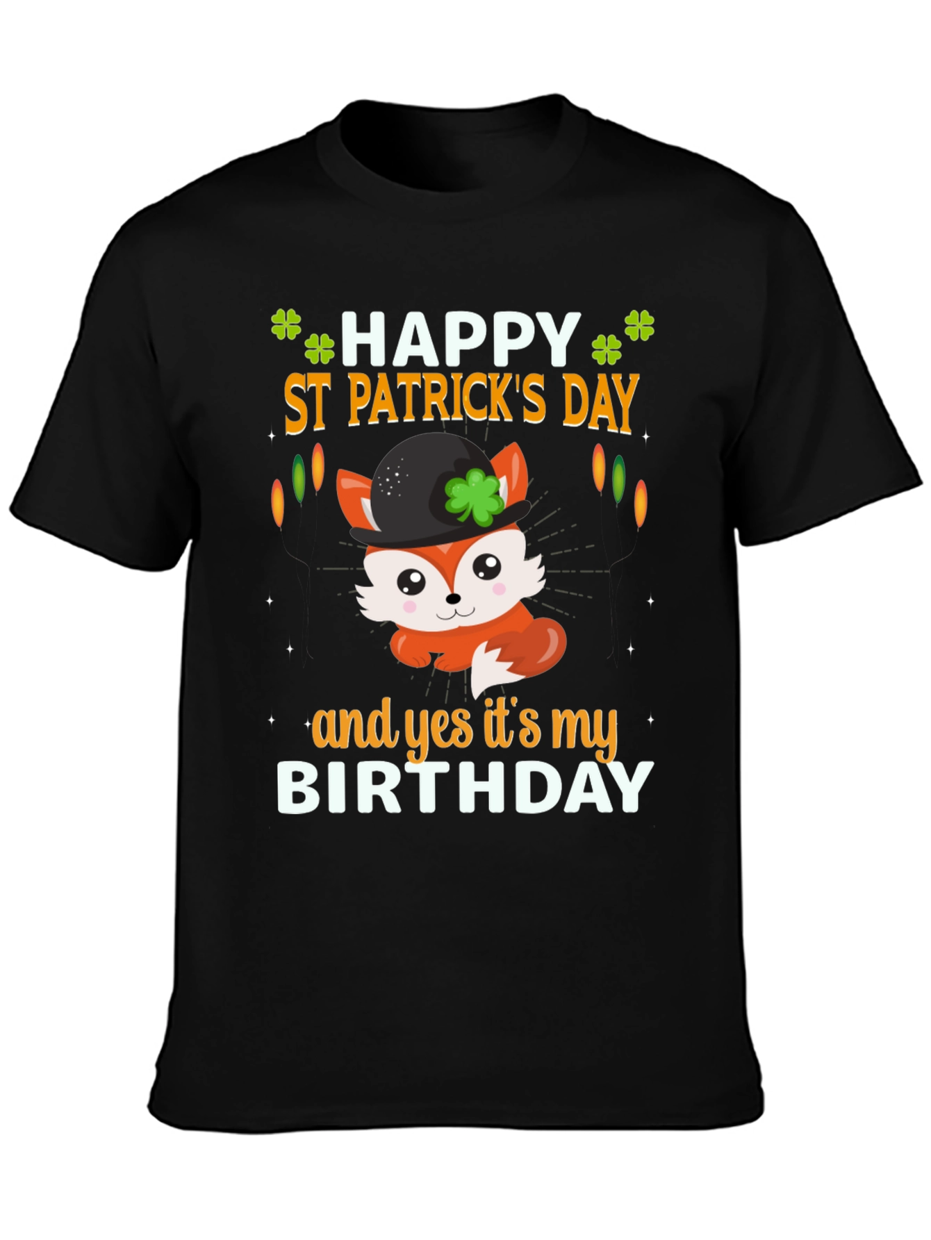 St. Patricks Day Birthday Fox T-Shirt