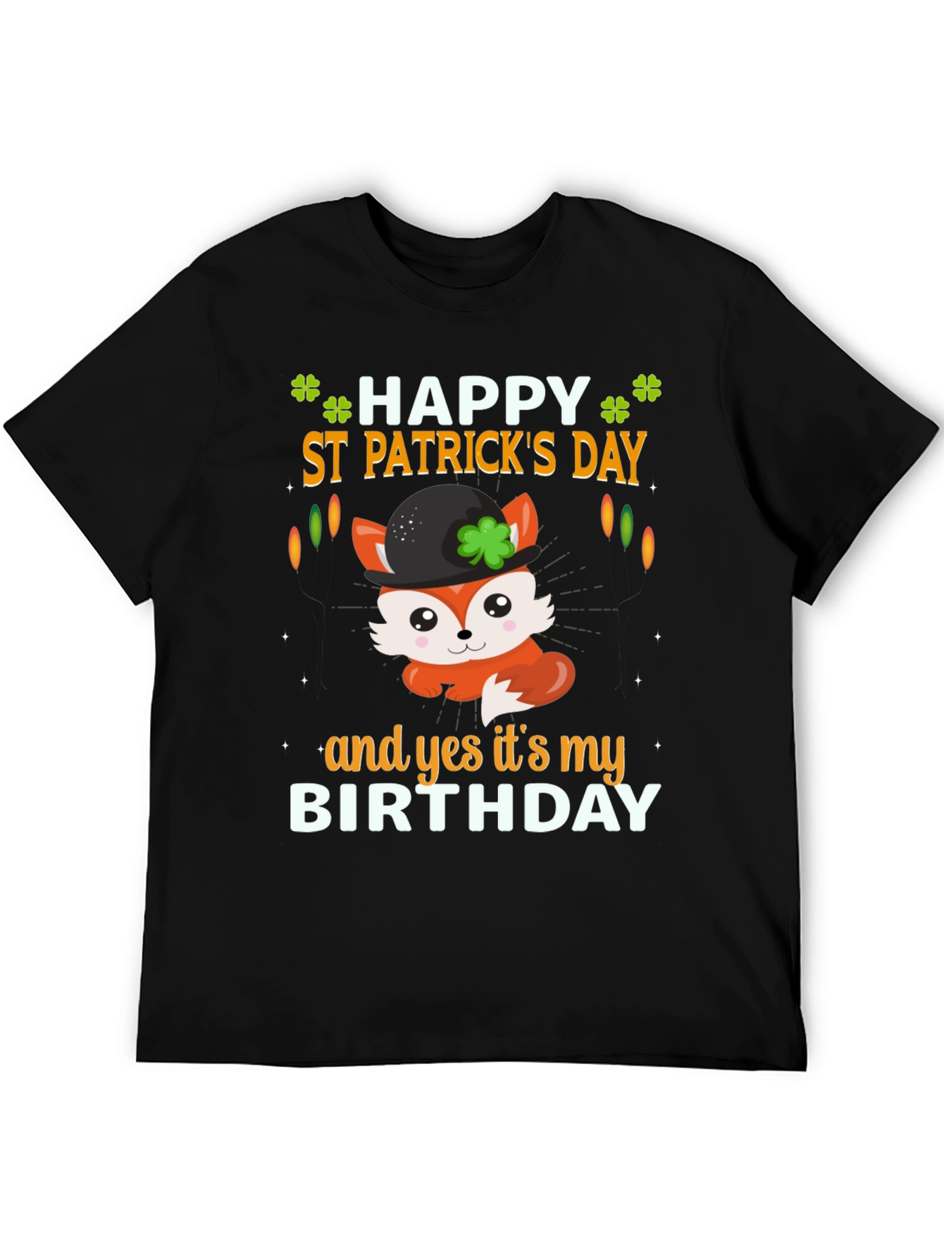 St. Patricks Day Birthday Fox T-Shirt