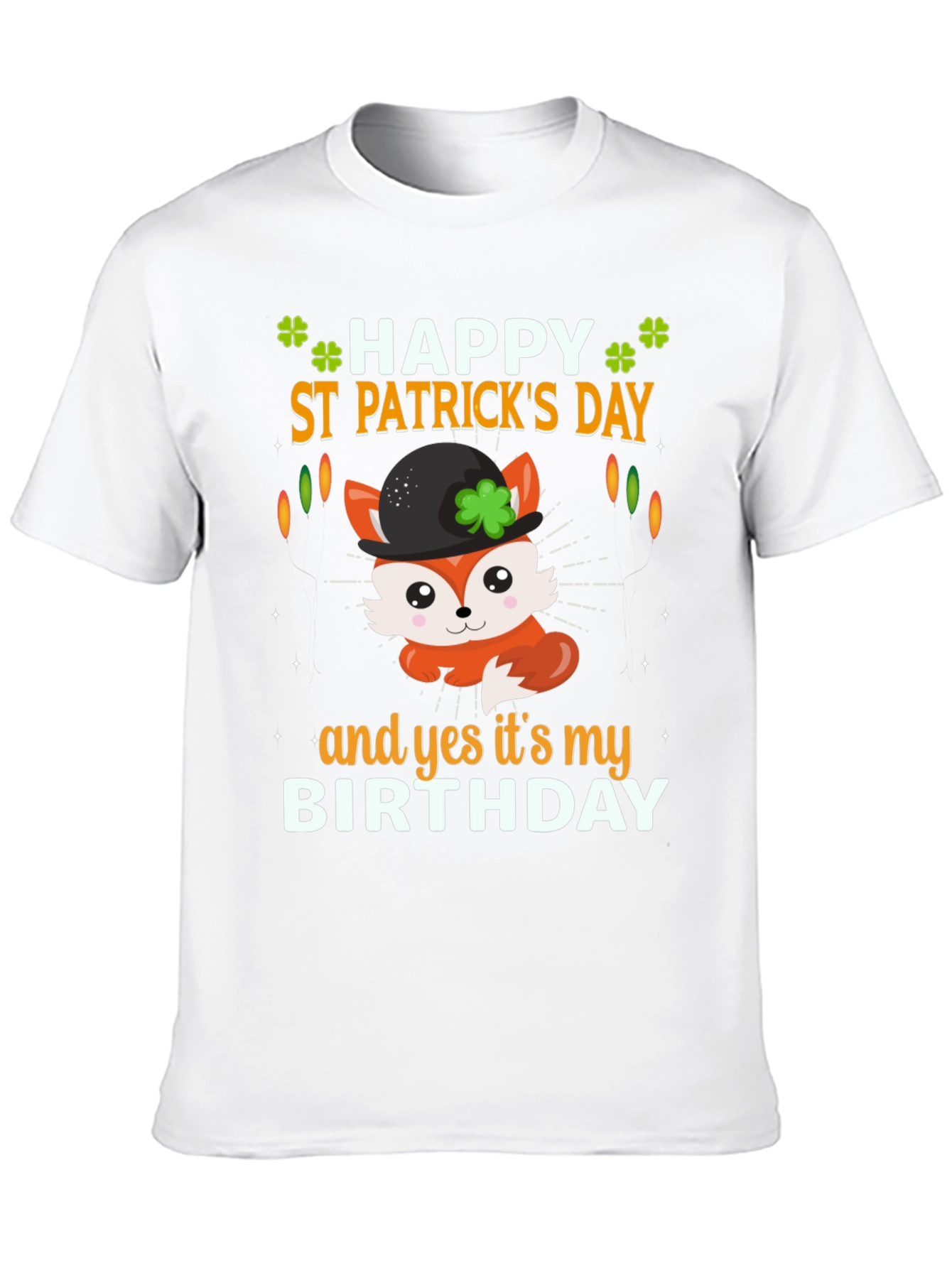 St. Patricks Day Birthday Fox T-Shirt