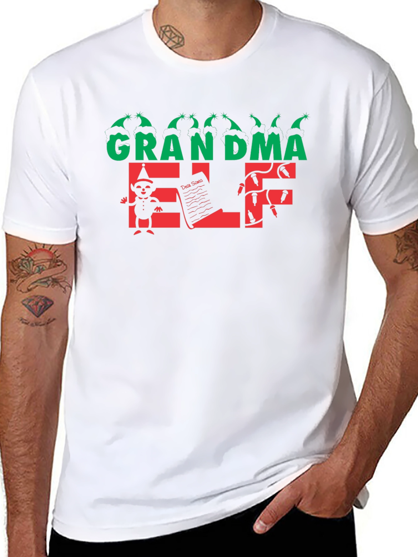 Grandma Elf T-Shirt: Holiday Festive Tee