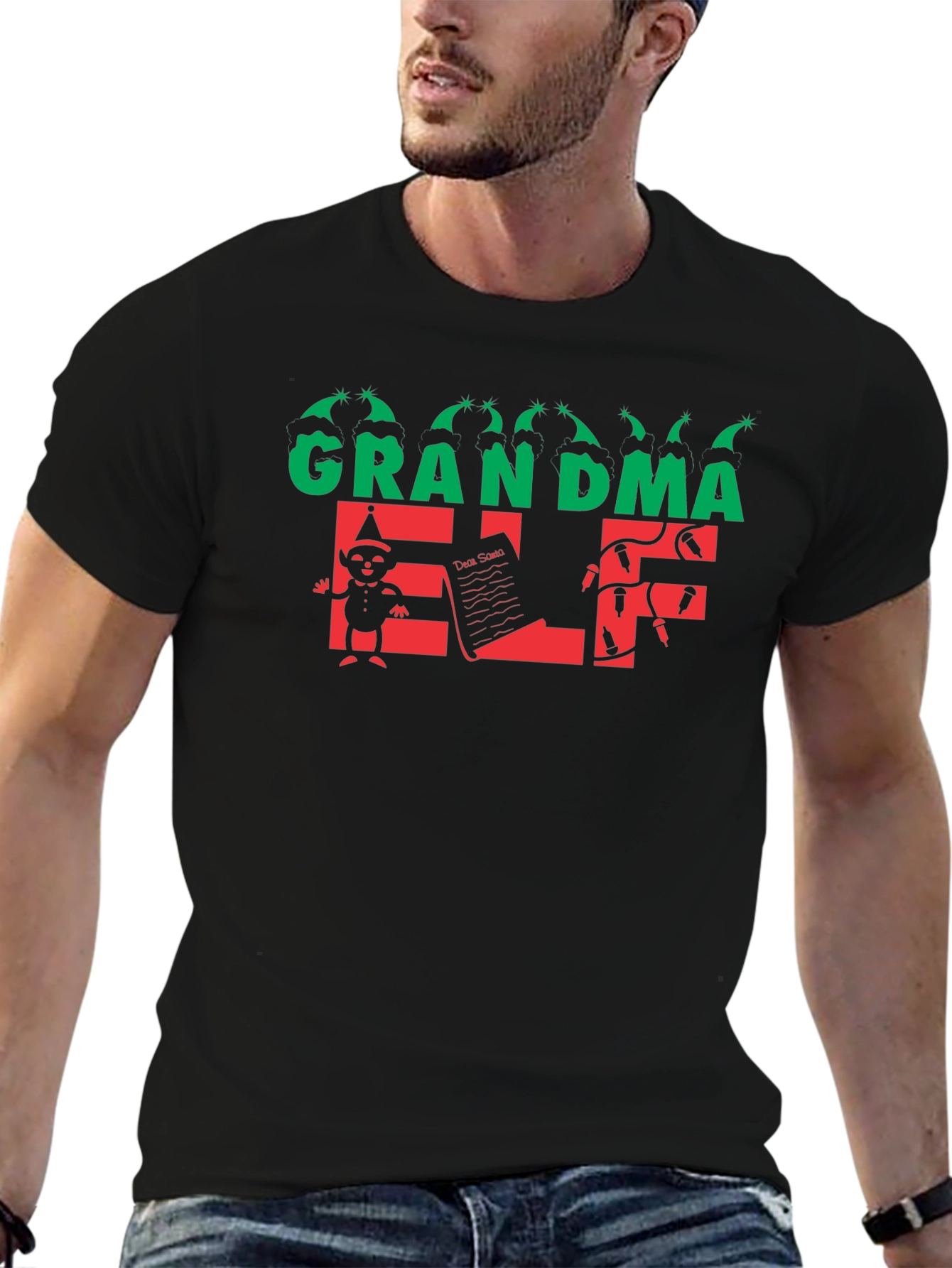 Grandma Elf T-Shirt: Holiday Festive Tee