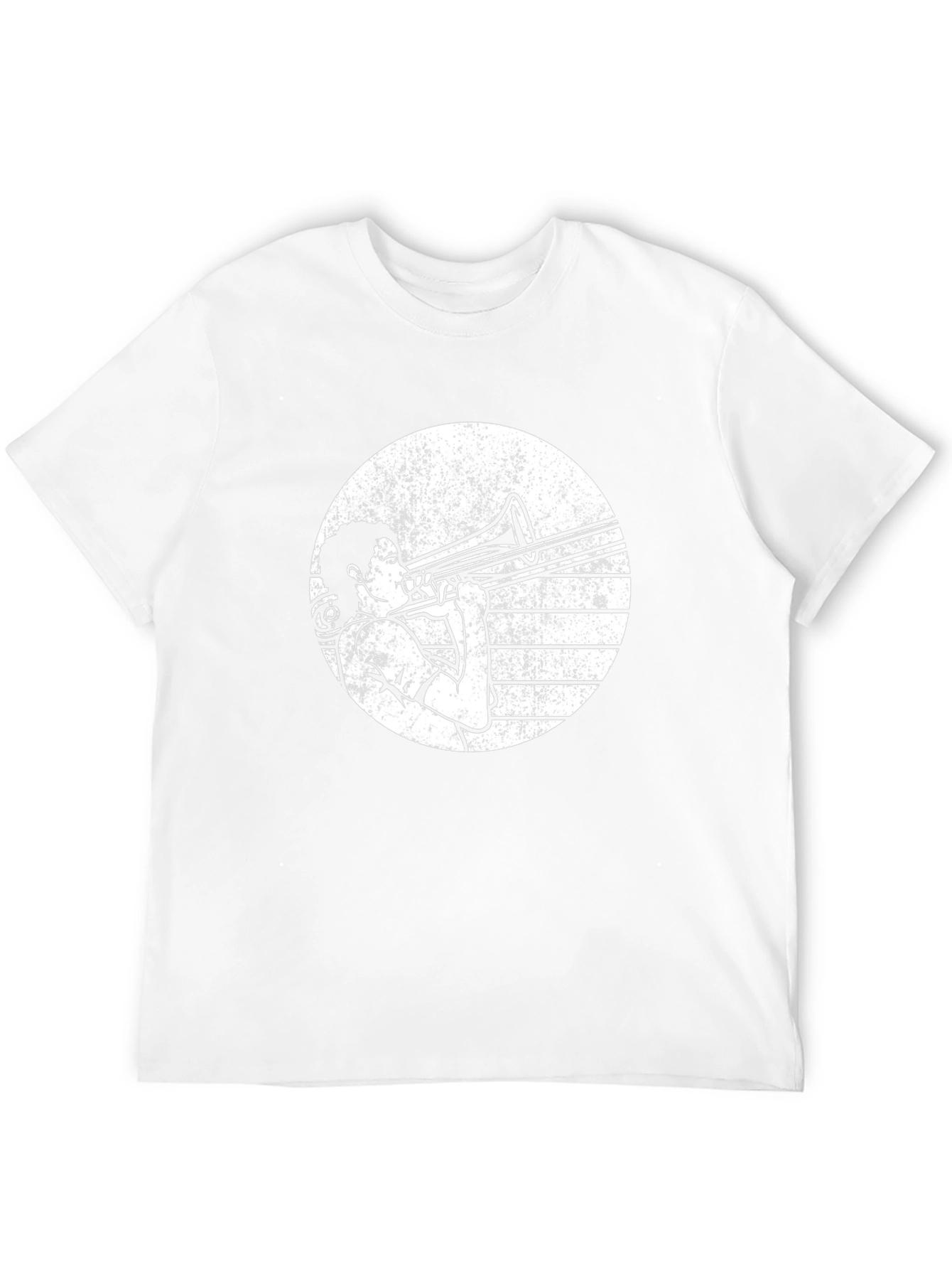 Trombone Player Graphic Tee - Black Cotton T-Shirt
