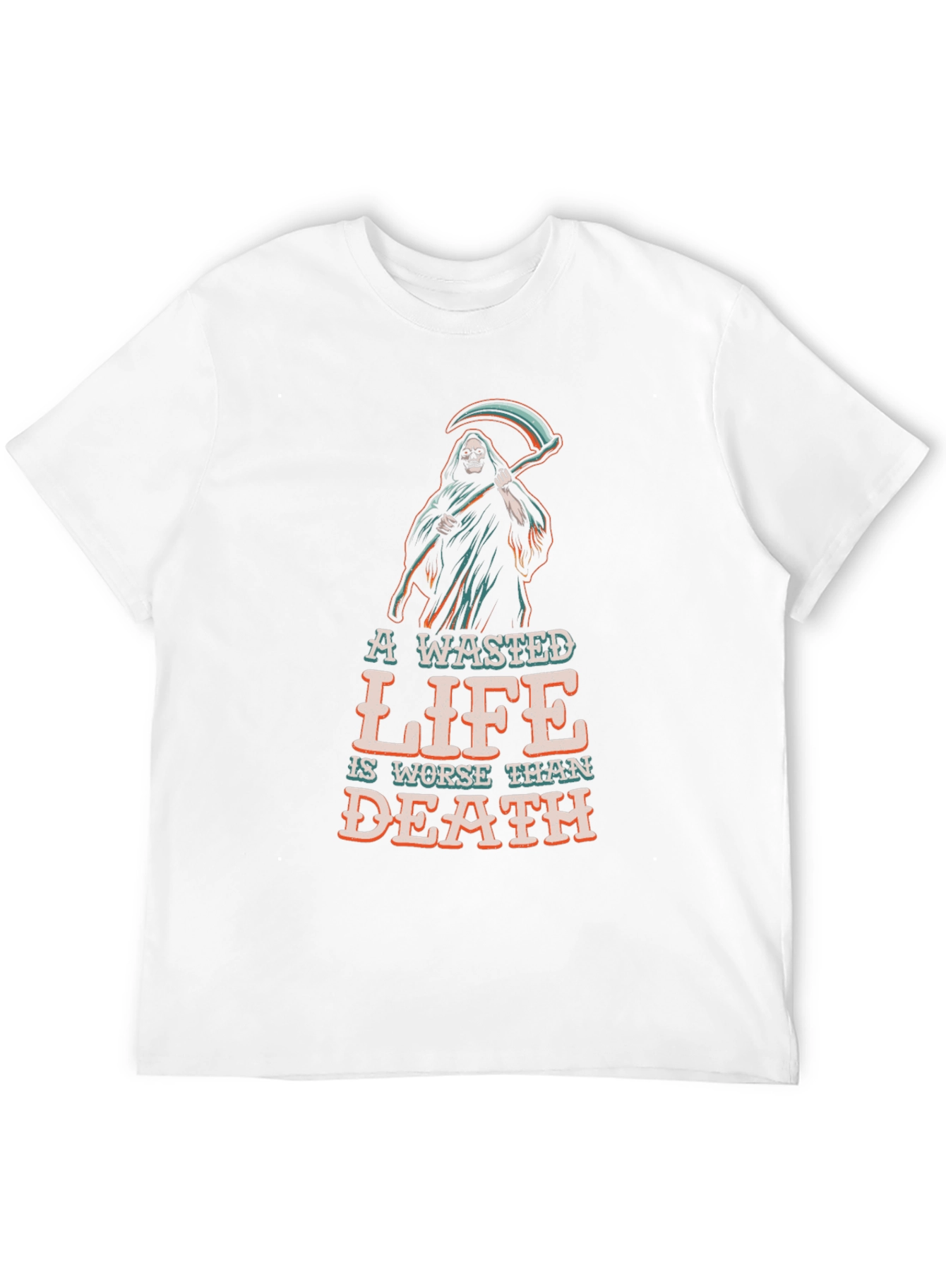 Wasted Life Grim Reaper Graphic Tee
