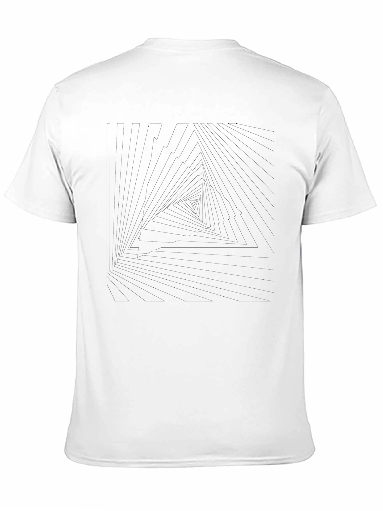 Abstract Triangle Graphic Tee - Mens Black T-Shirt