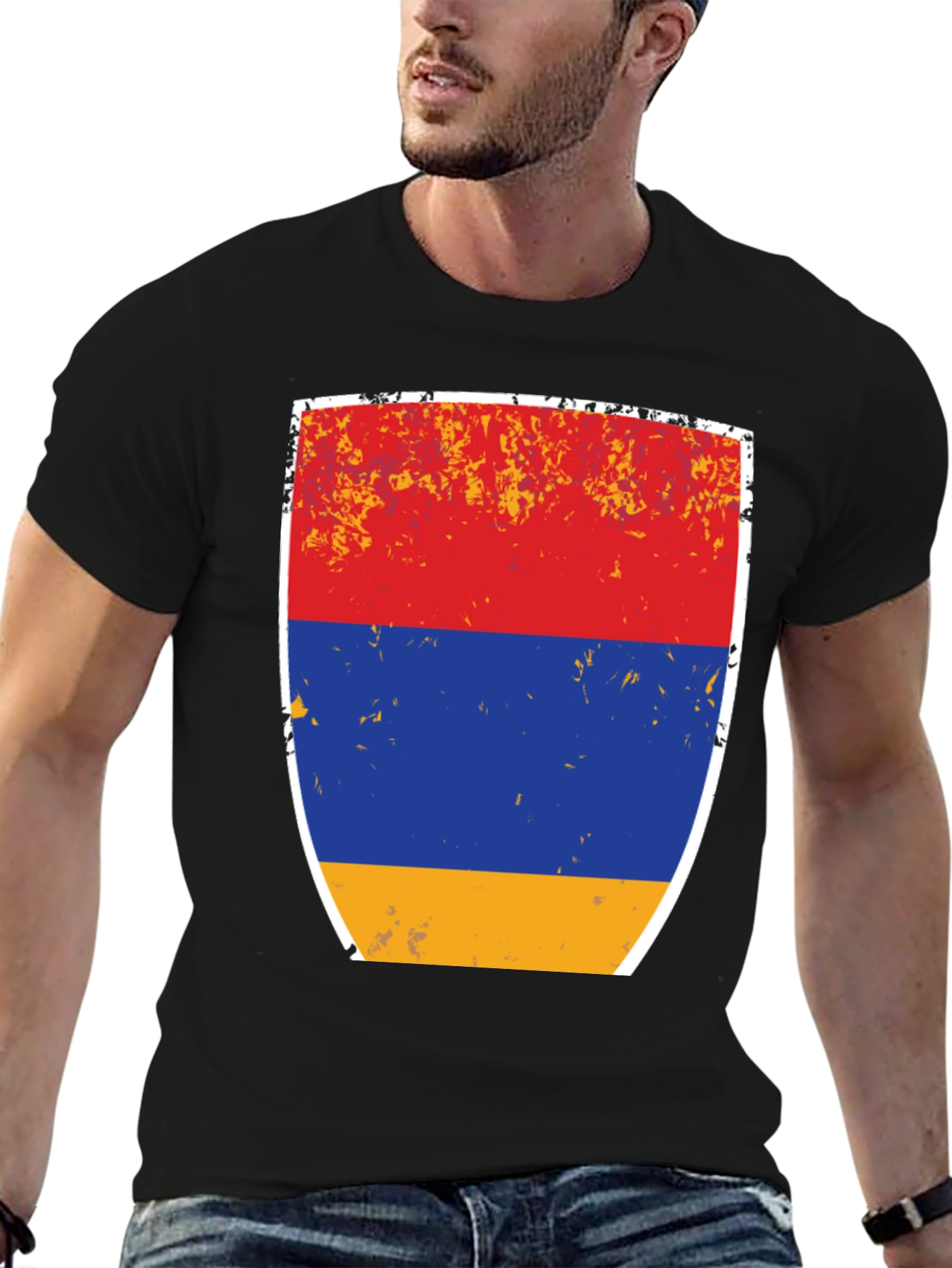 Armenian Flag Shield Graphic T-Shirt