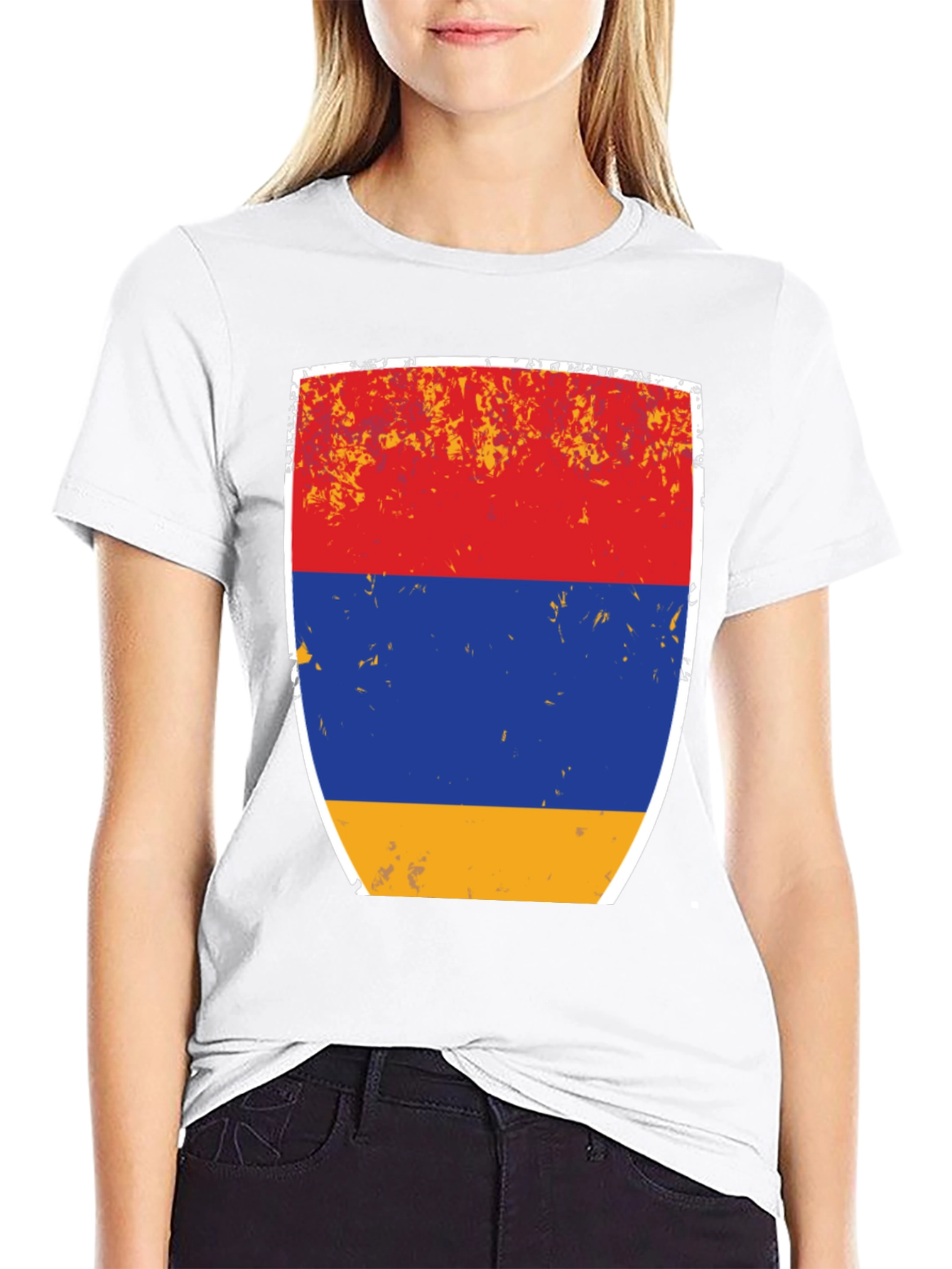 Armenian Flag Shield Graphic T-Shirt
