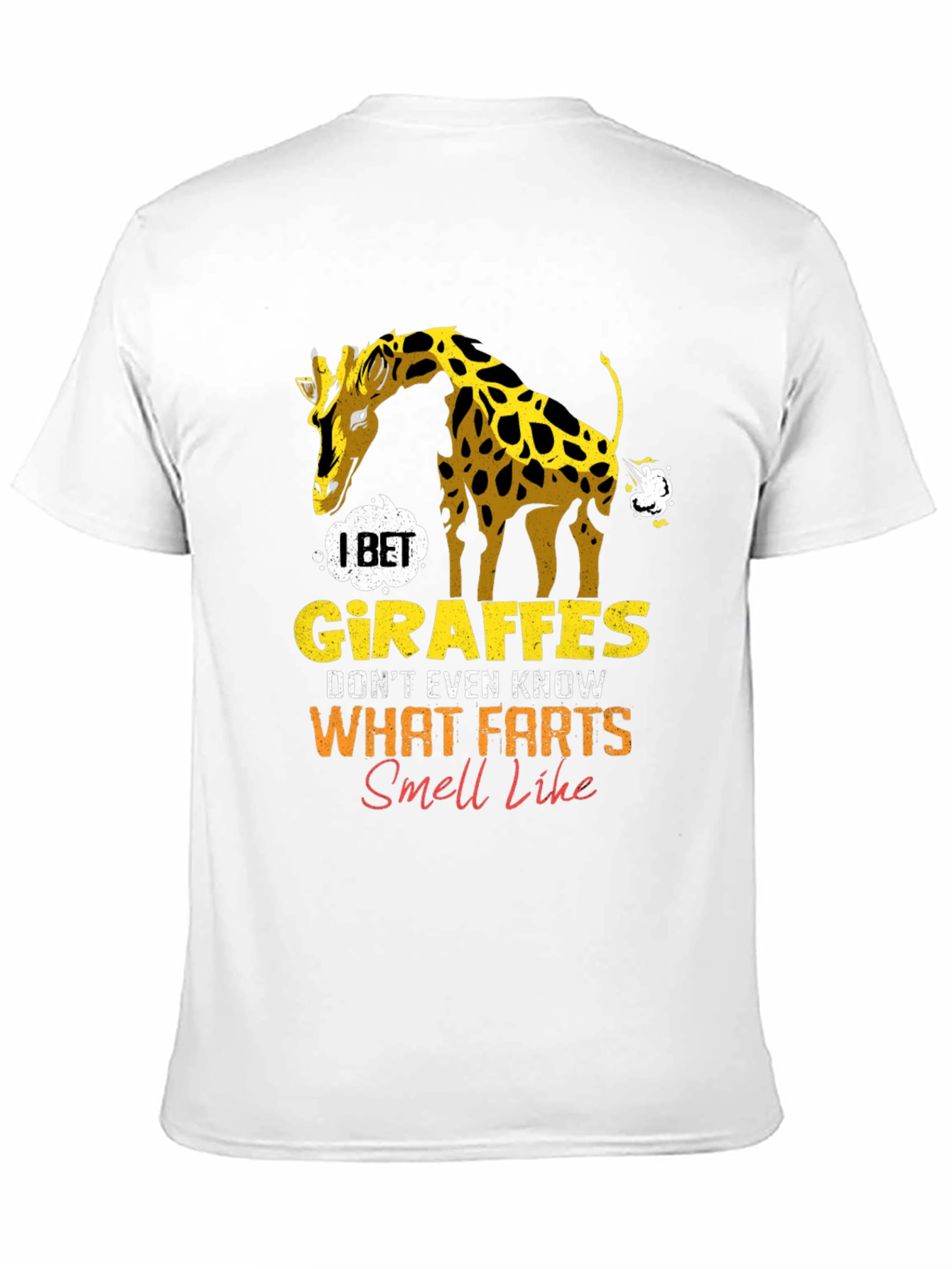 Funny Giraffe Fart Graphic T-Shirt