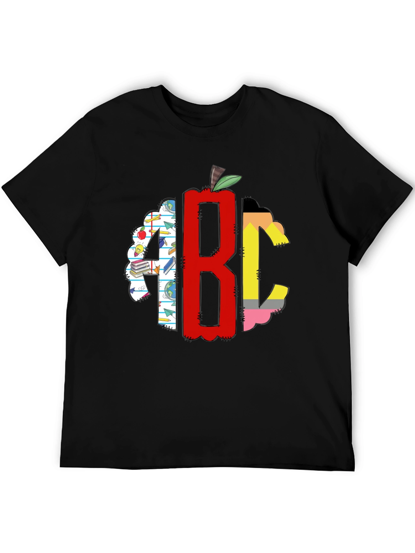 Teacher ABC Apple Graphic T-Shirt