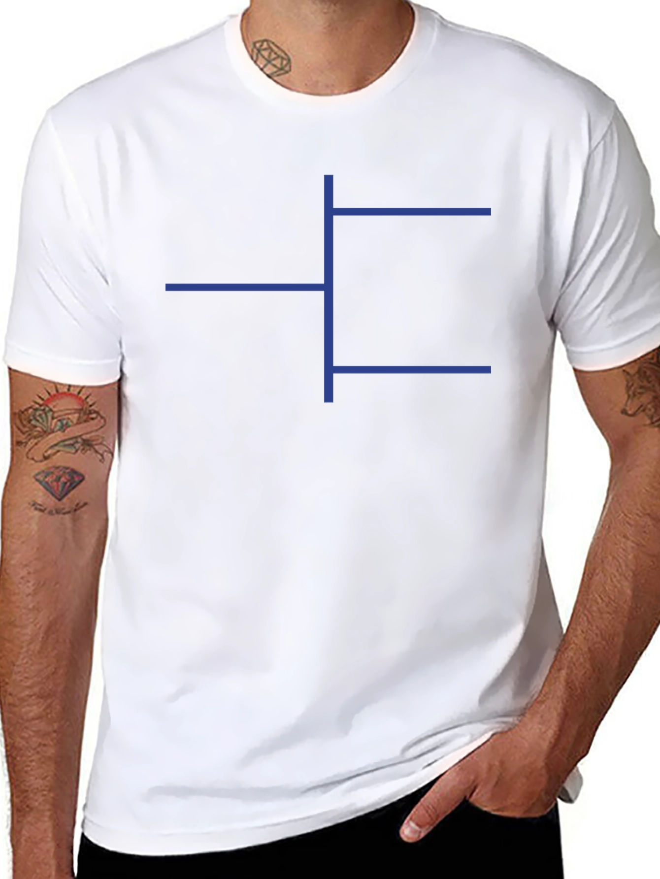 Geometric Print Black T-Shirt - Modern Casual Tee