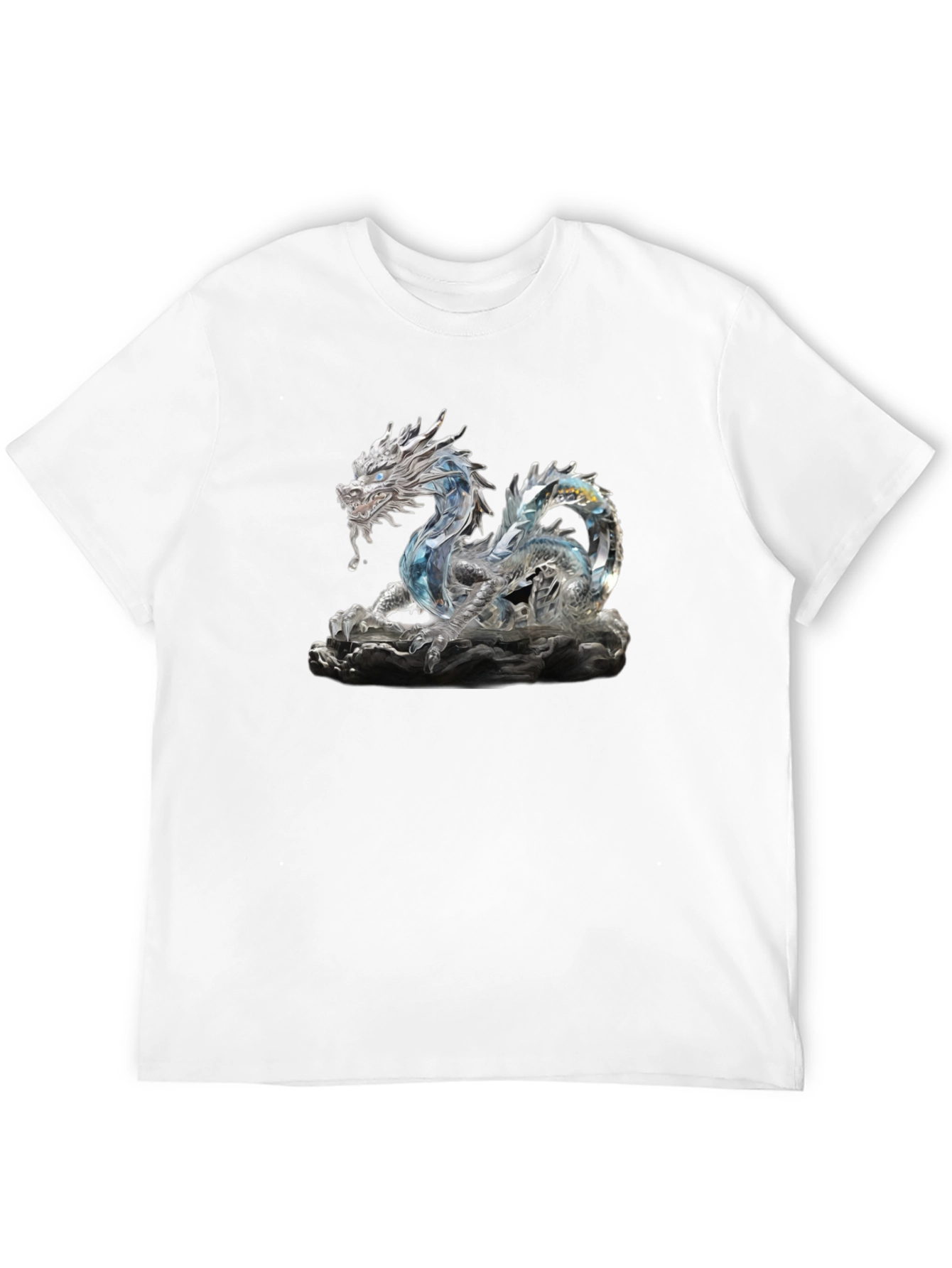 Crystal Dragon Graphic Tee - Black
