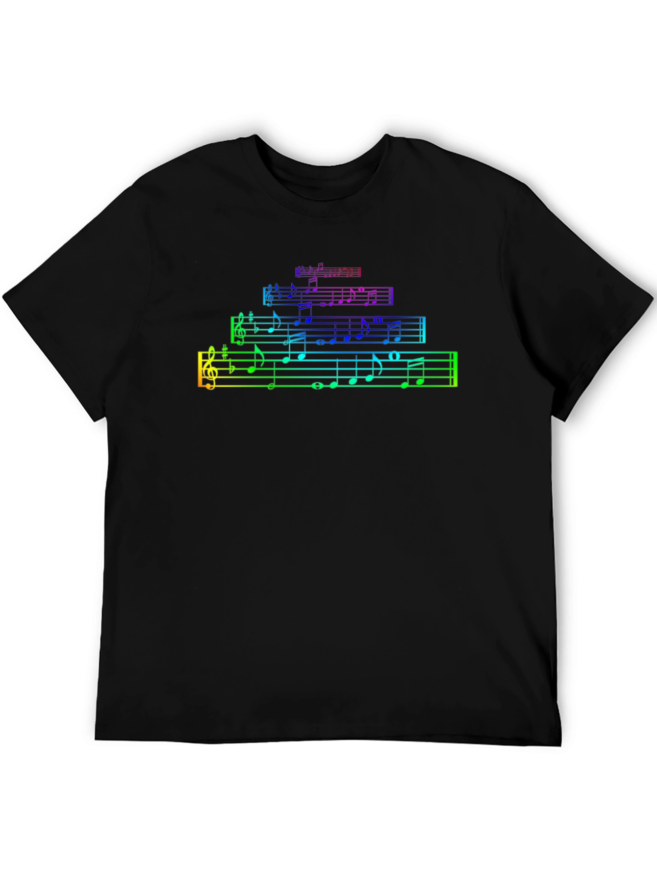 Rainbow Music Notes T-Shirt