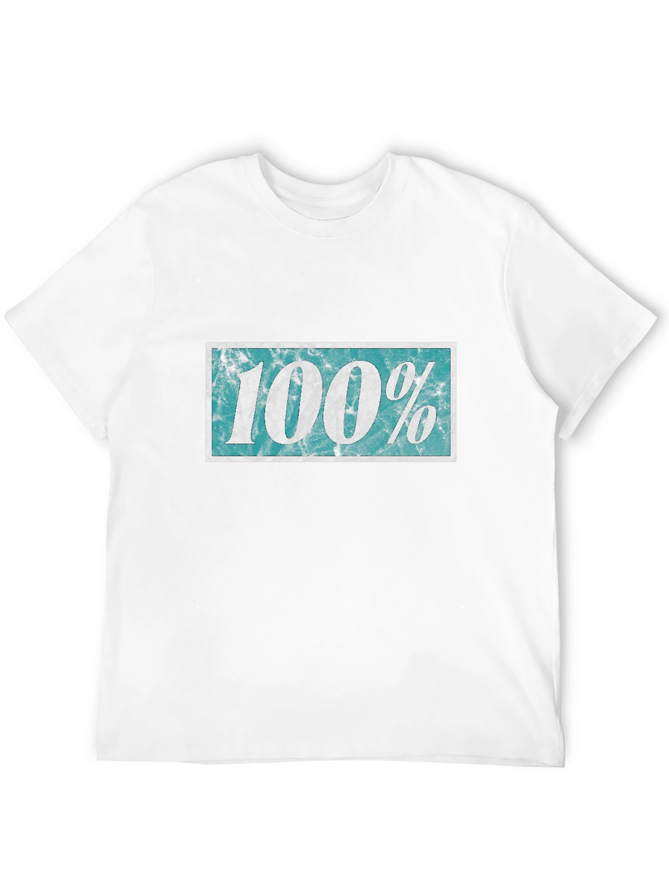 100% Distressed Graphic Black T-Shirt