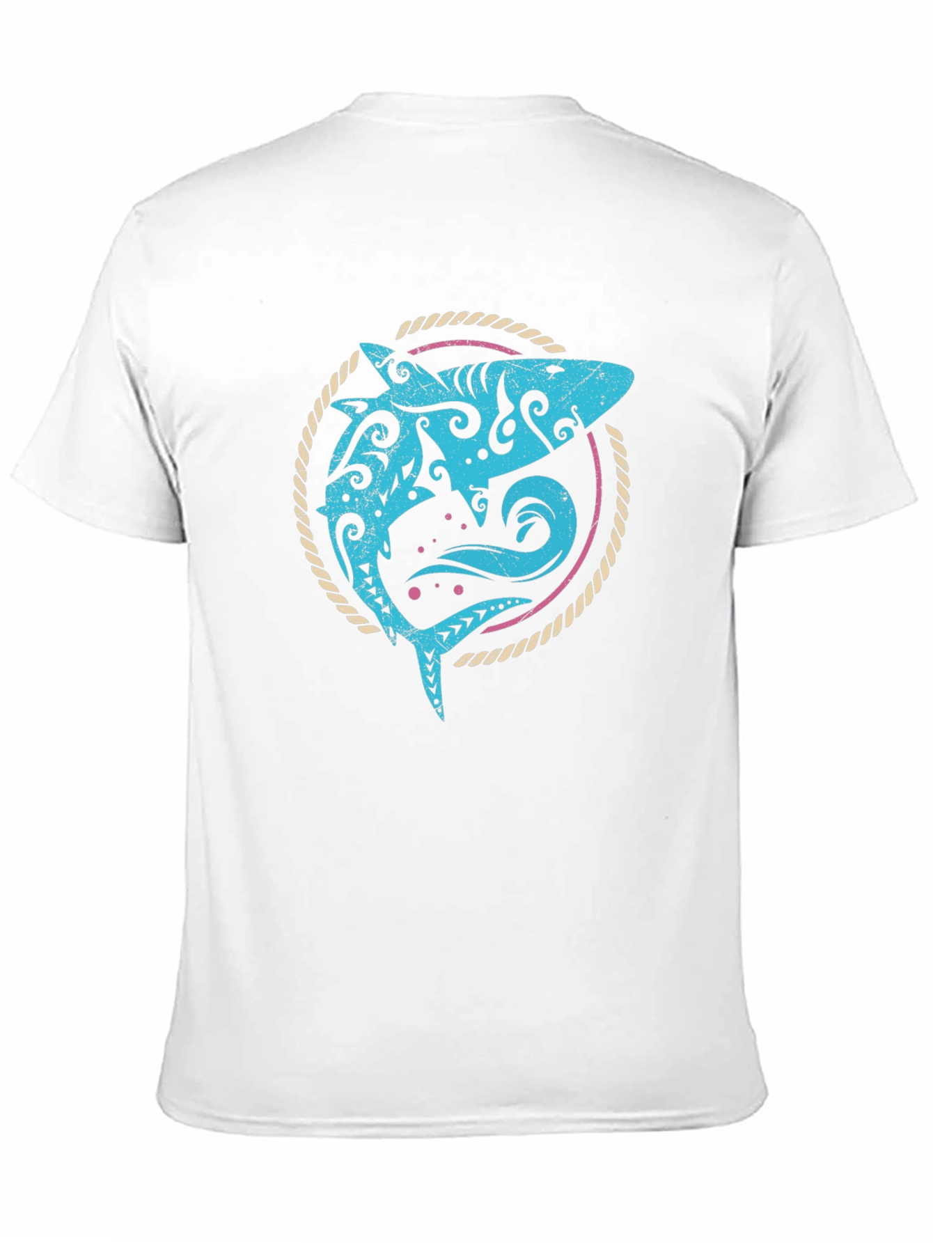Tribal Shark Graphic Tee - Mens Black T-Shirt