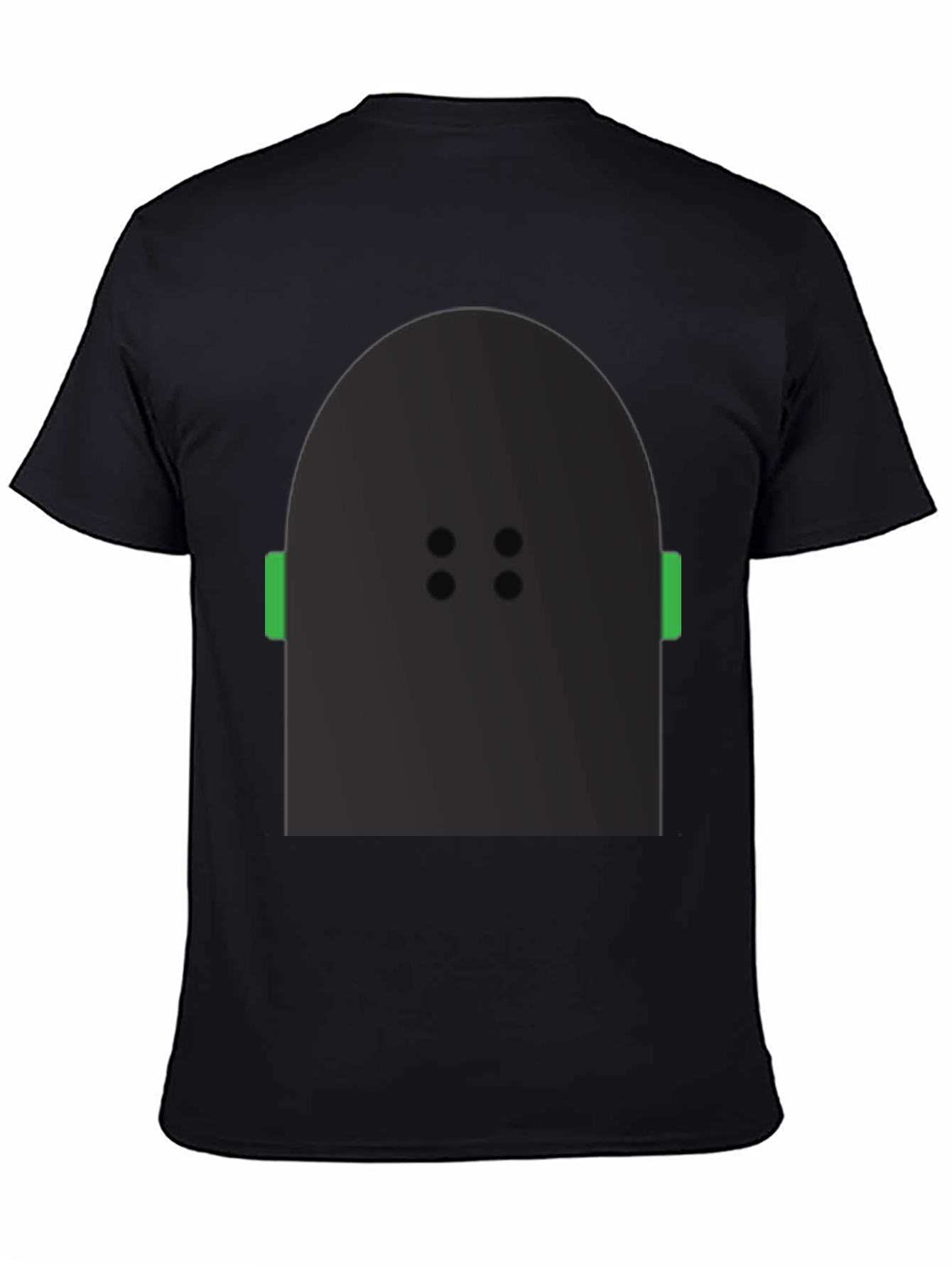 Abstract Character Graphic Black T-Shirt