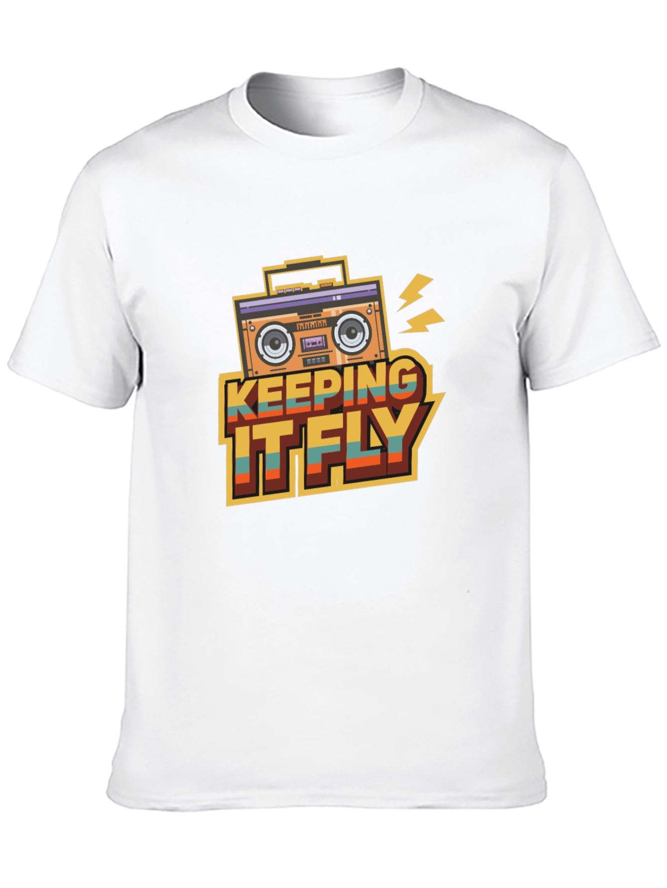 Retro Keeping It Fly Boombox T-Shirt