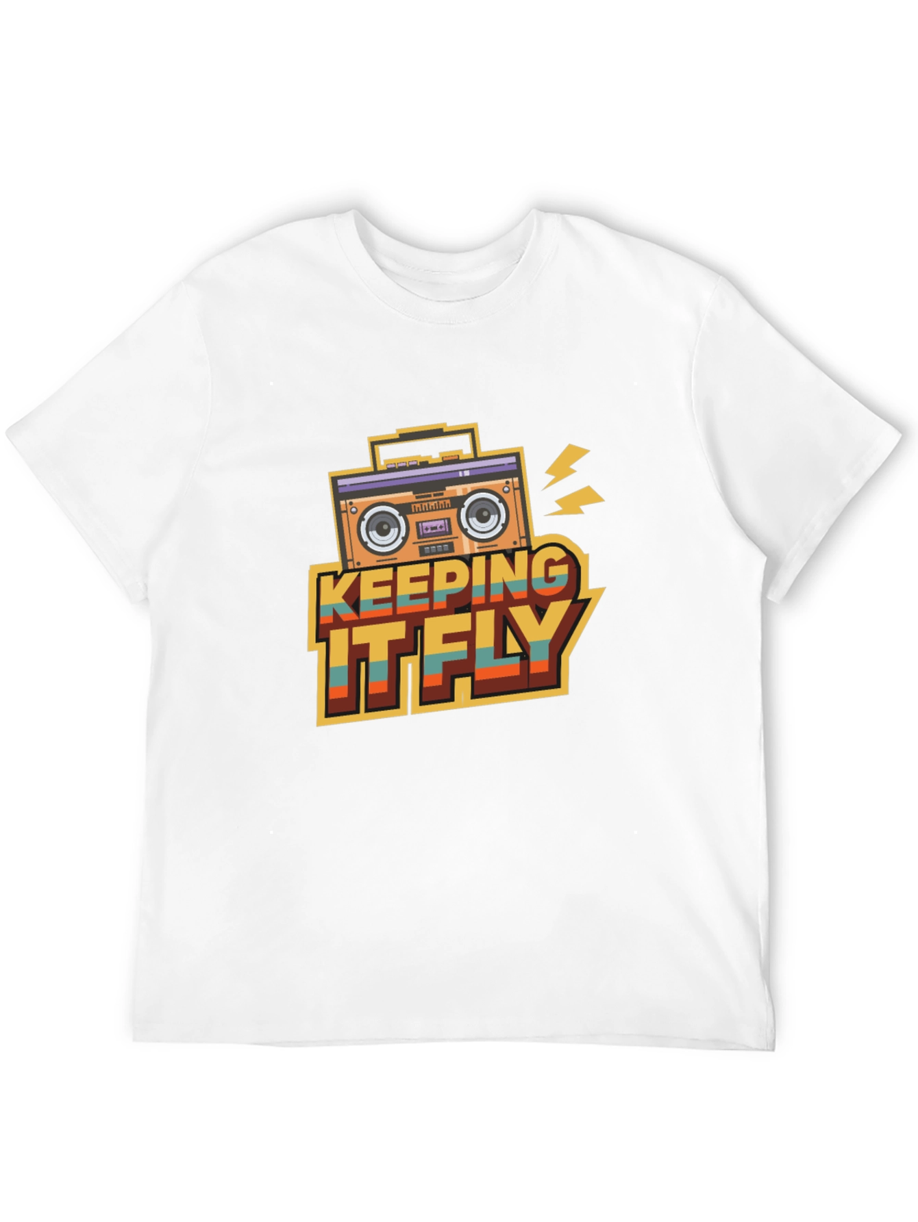 Retro Keeping It Fly Boombox T-Shirt