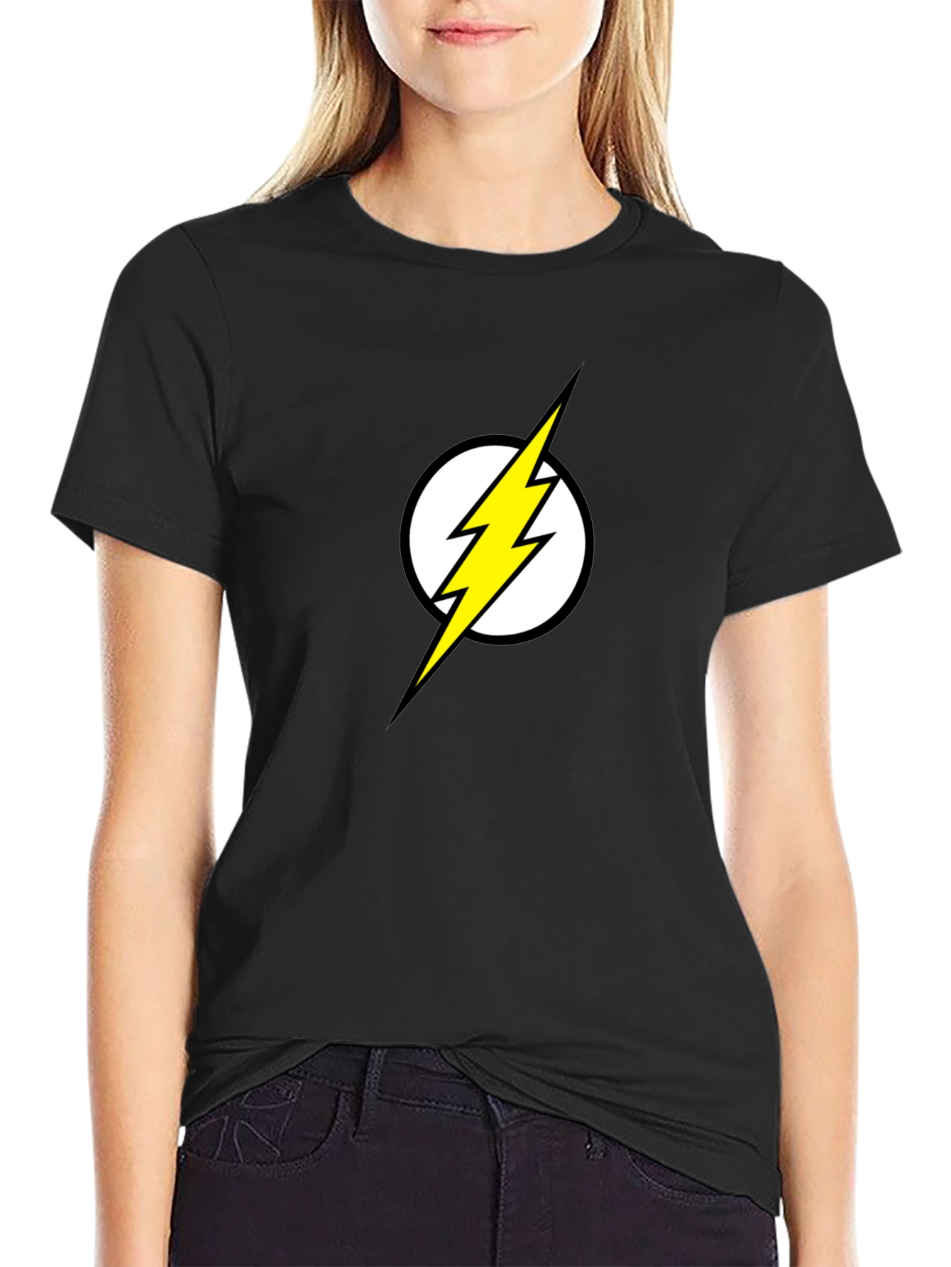 Flash Logo Graphic T-Shirt - Black
