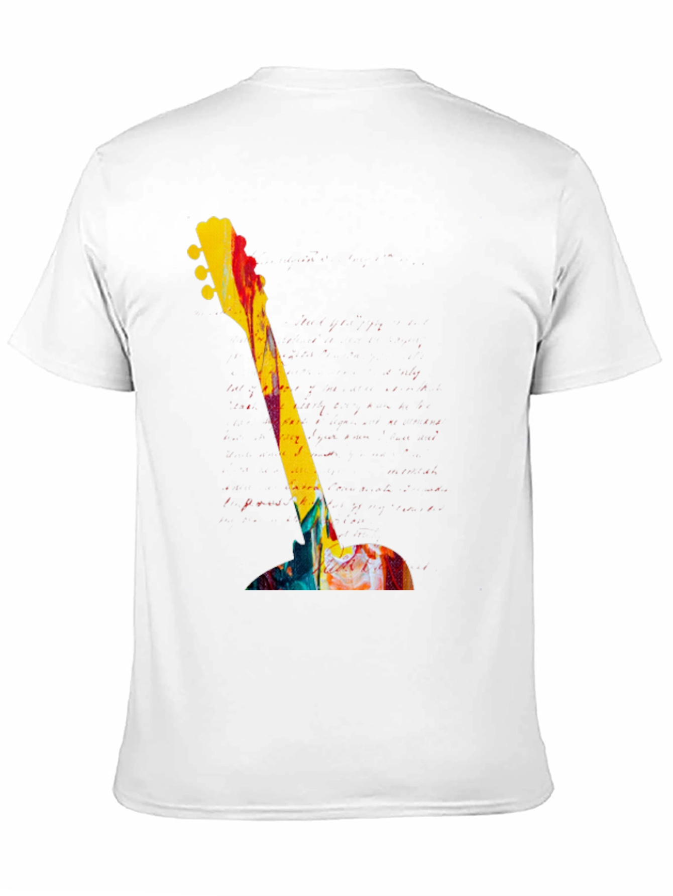 Abstract Guitar Graphic Tee - Bold Artistic Design
