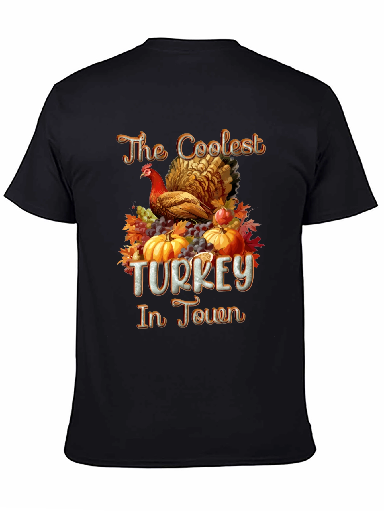 Coolest Turkey in Town Graphic T-Shirt