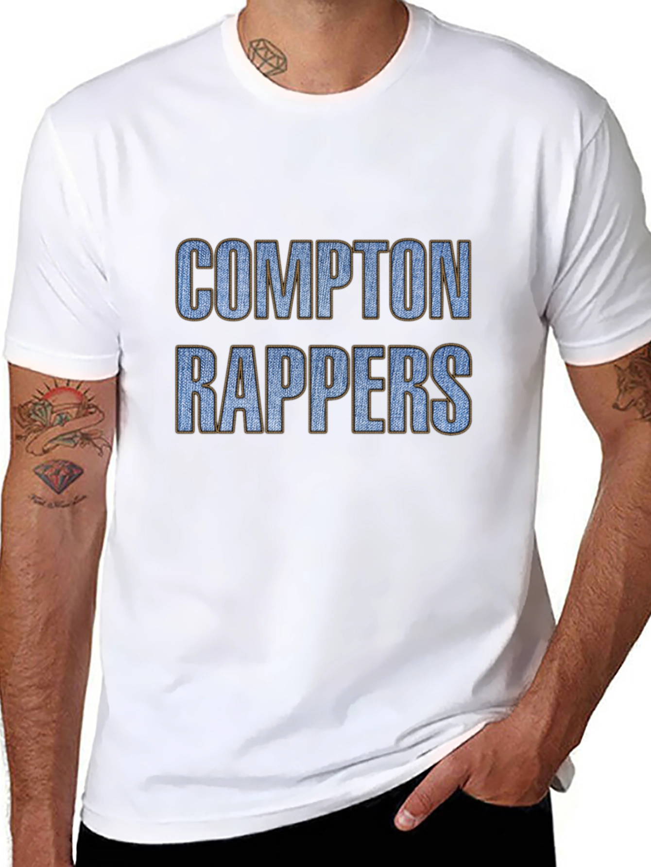 Compton Rappers Graphic Tee - Black Cotton T-Shirt
