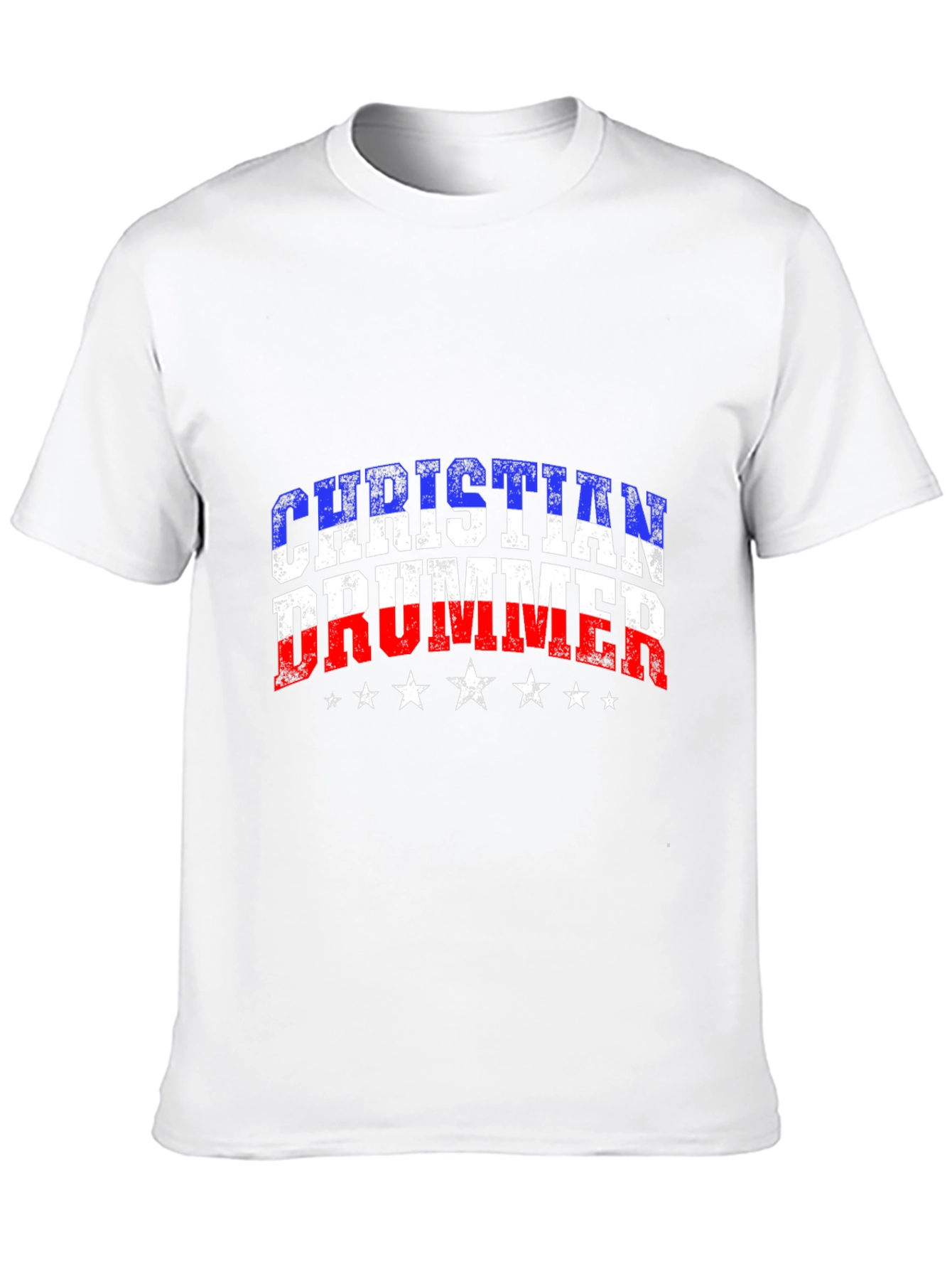 Christian Drummer USA Flag Graphic T-Shirt