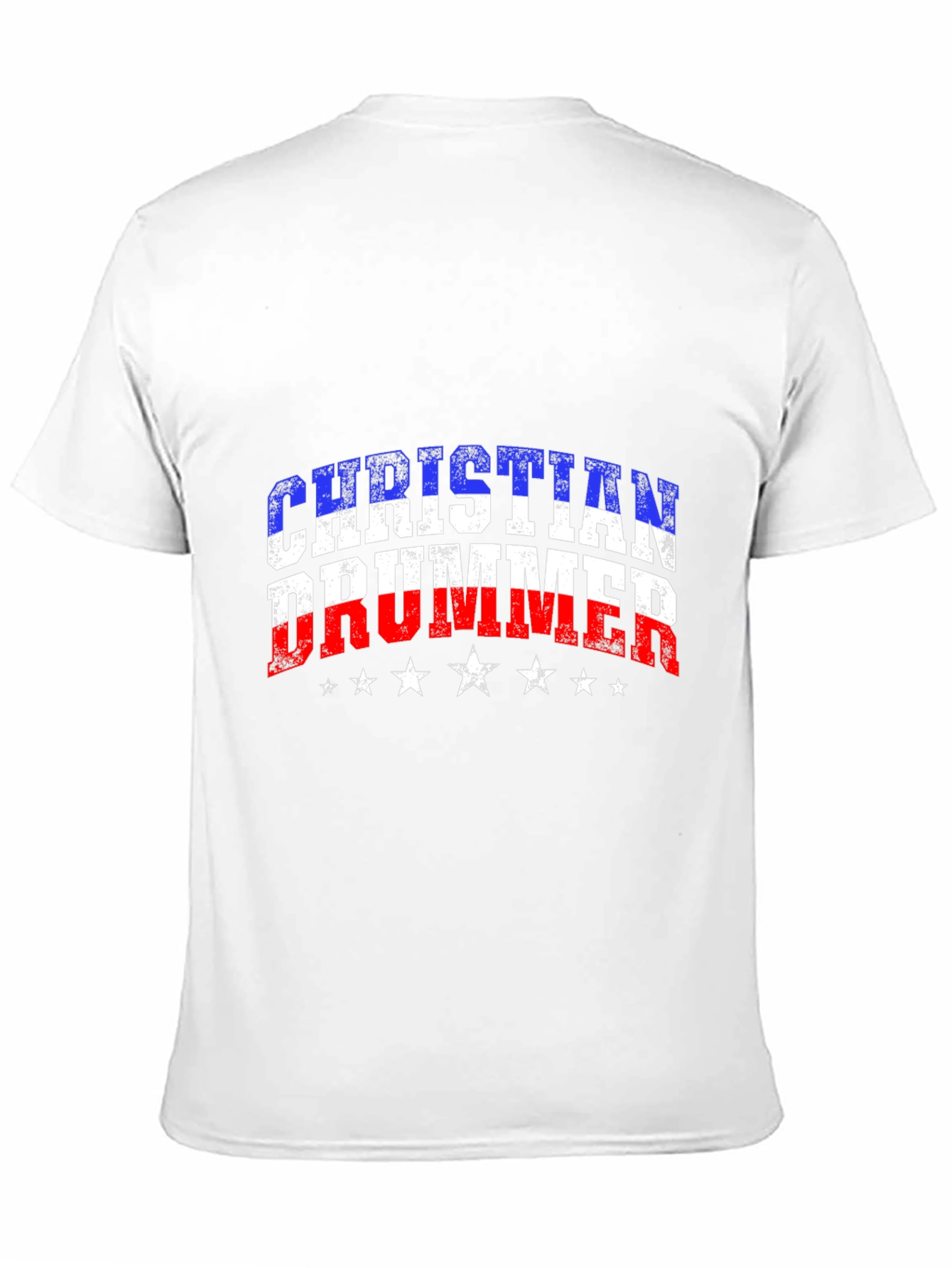 Christian Drummer USA Flag Graphic T-Shirt