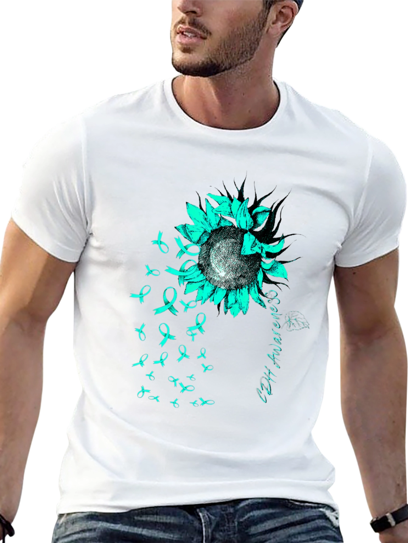 CDH Awareness Ribbon Sunflower Graphic Tee