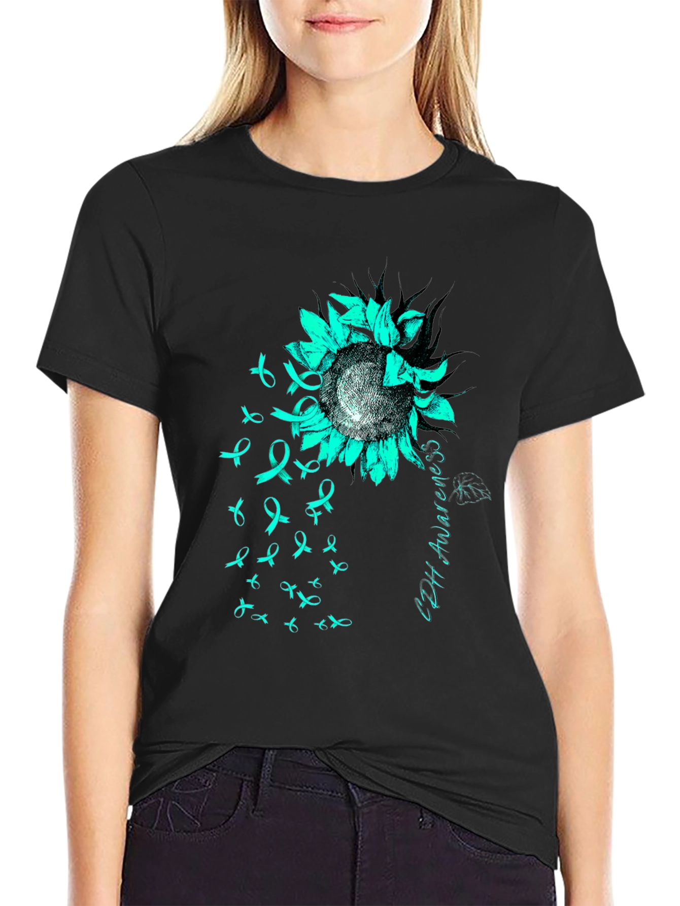 CDH Awareness Ribbon Sunflower Graphic Tee