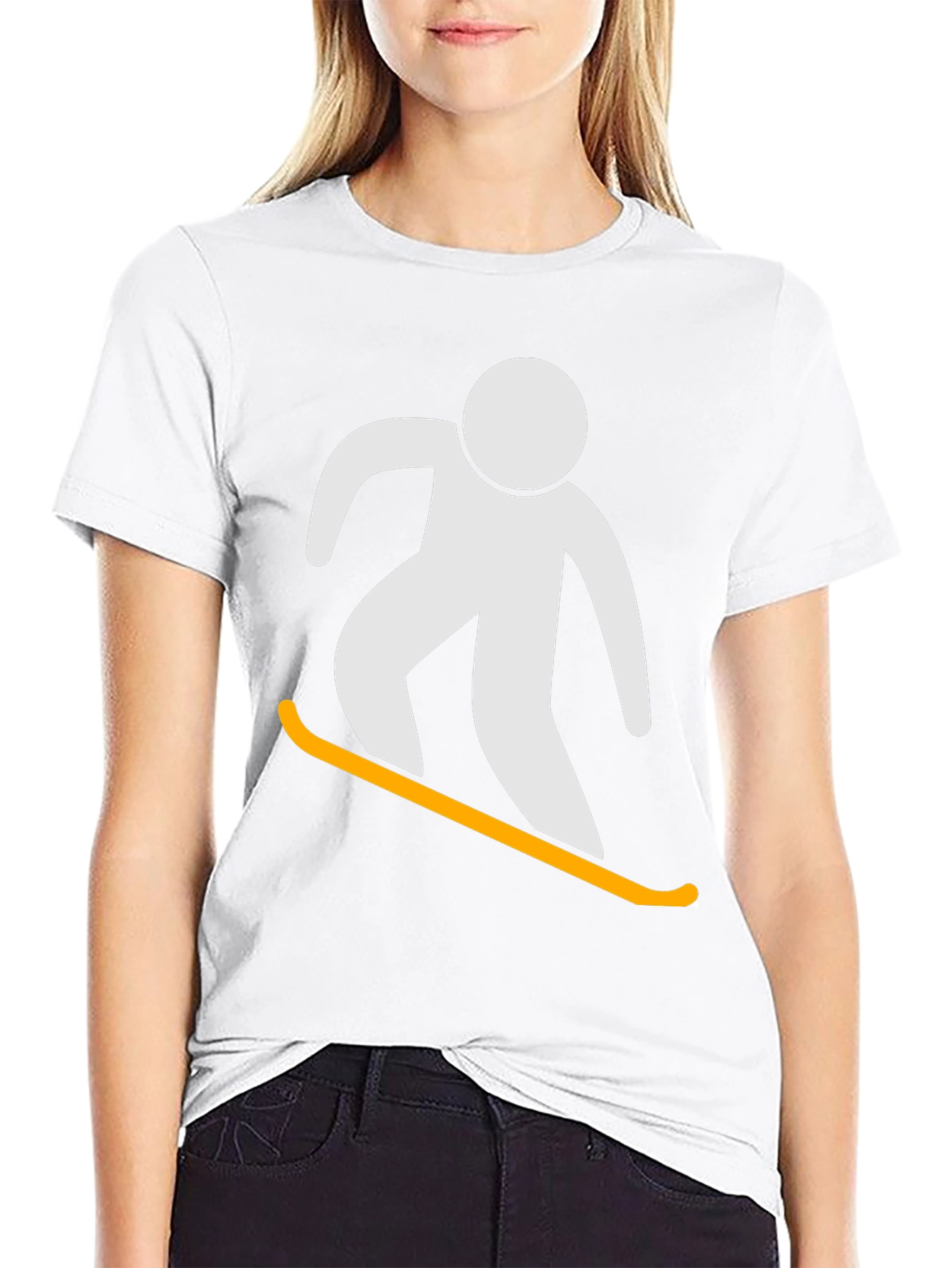 Snowboarder Graphic Tee - Black Cotton T-Shirt