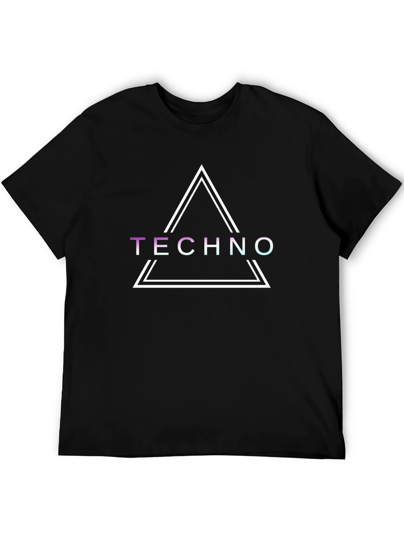 Techno Triangle Graphic Tee - Stylish Music Lover Shirt