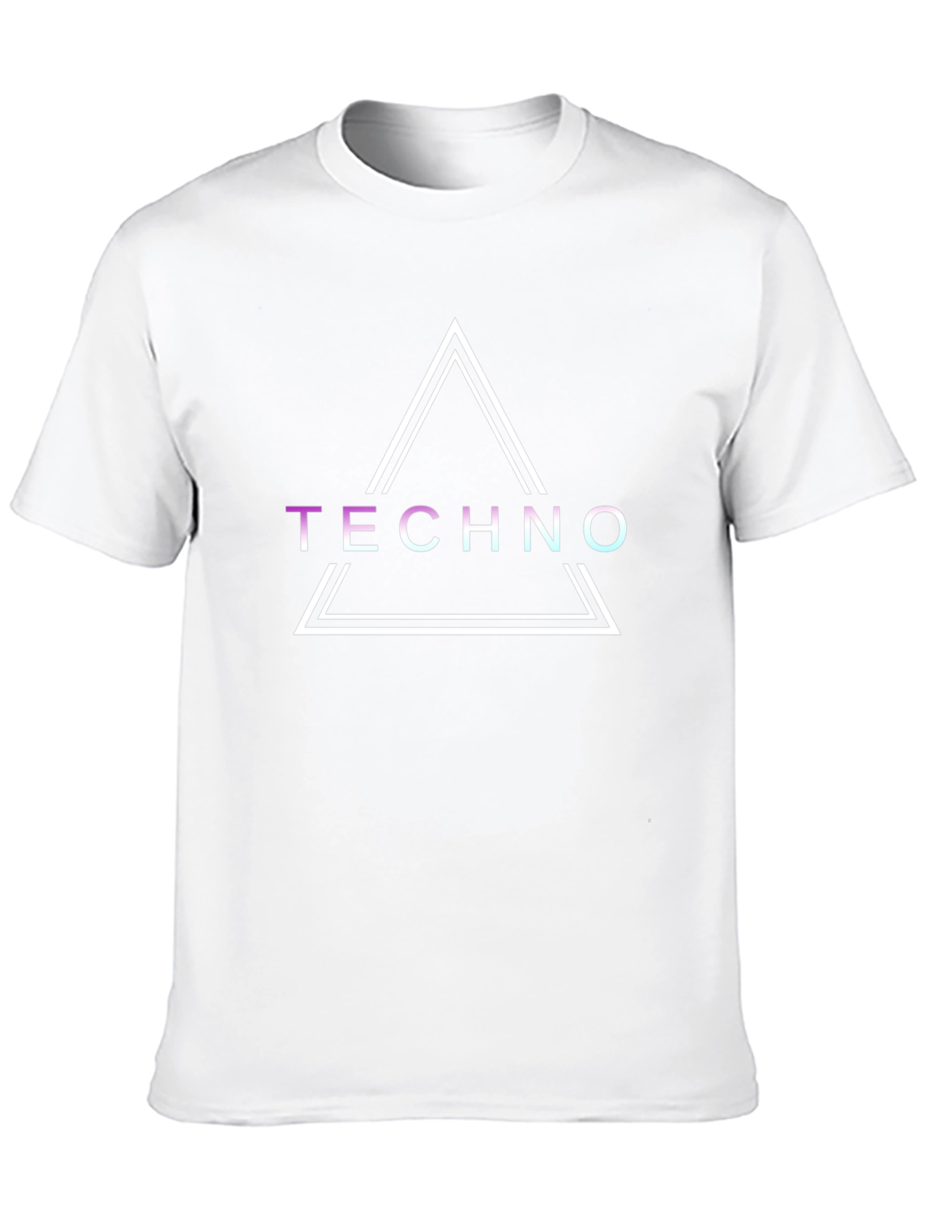 Techno Triangle Graphic Tee - Stylish Music Lover Shirt