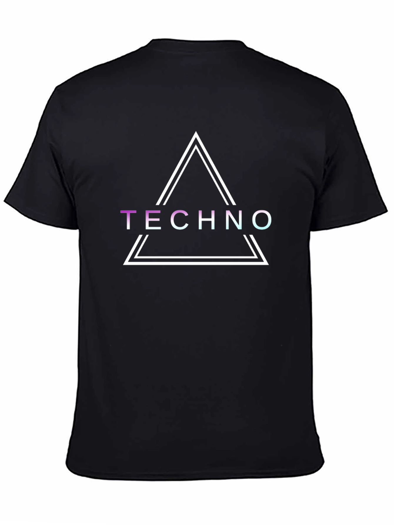 Techno Triangle Graphic Tee - Stylish Music Lover Shirt