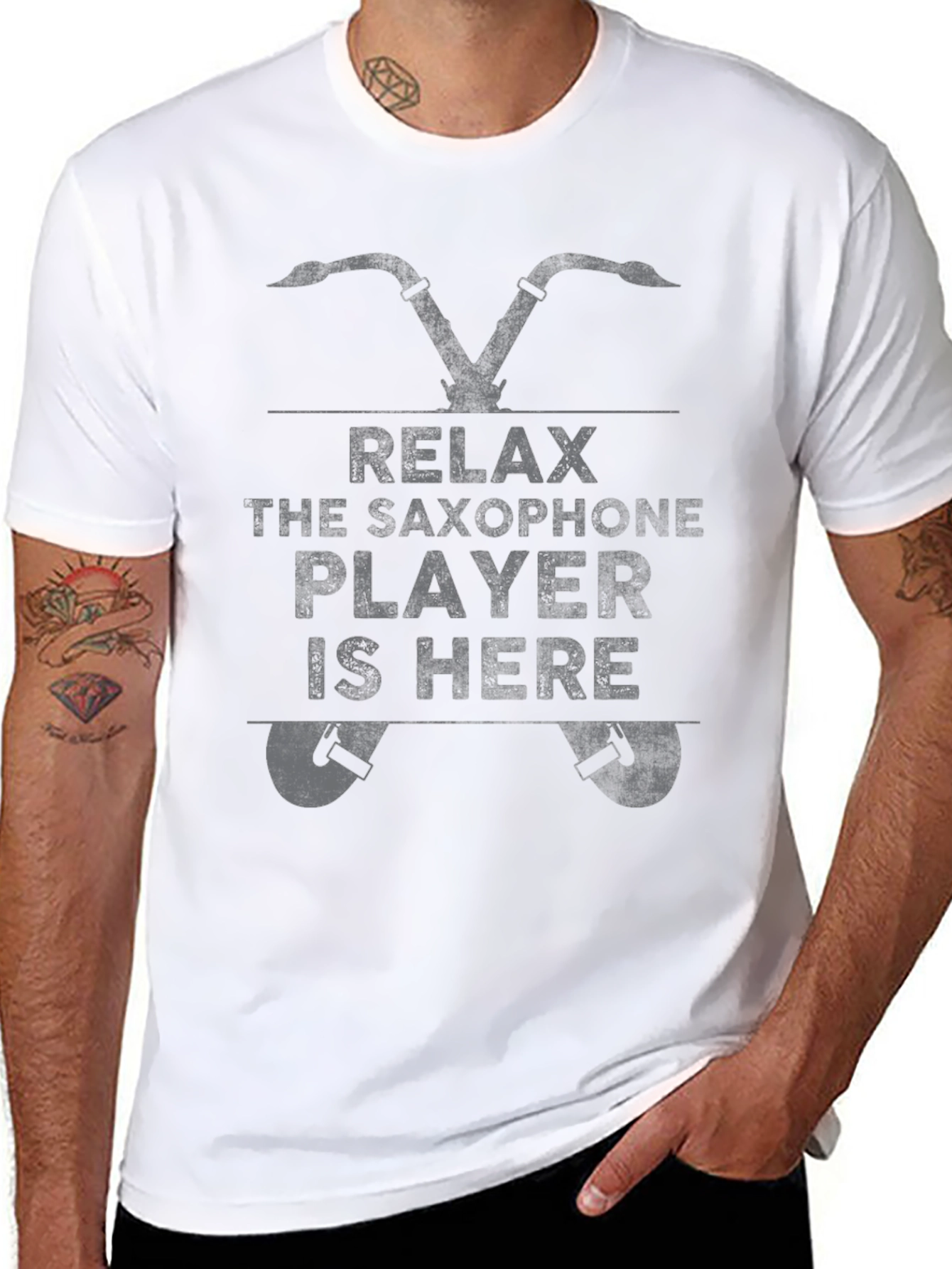 Relax Saxophone Player Novelty T-Shirt