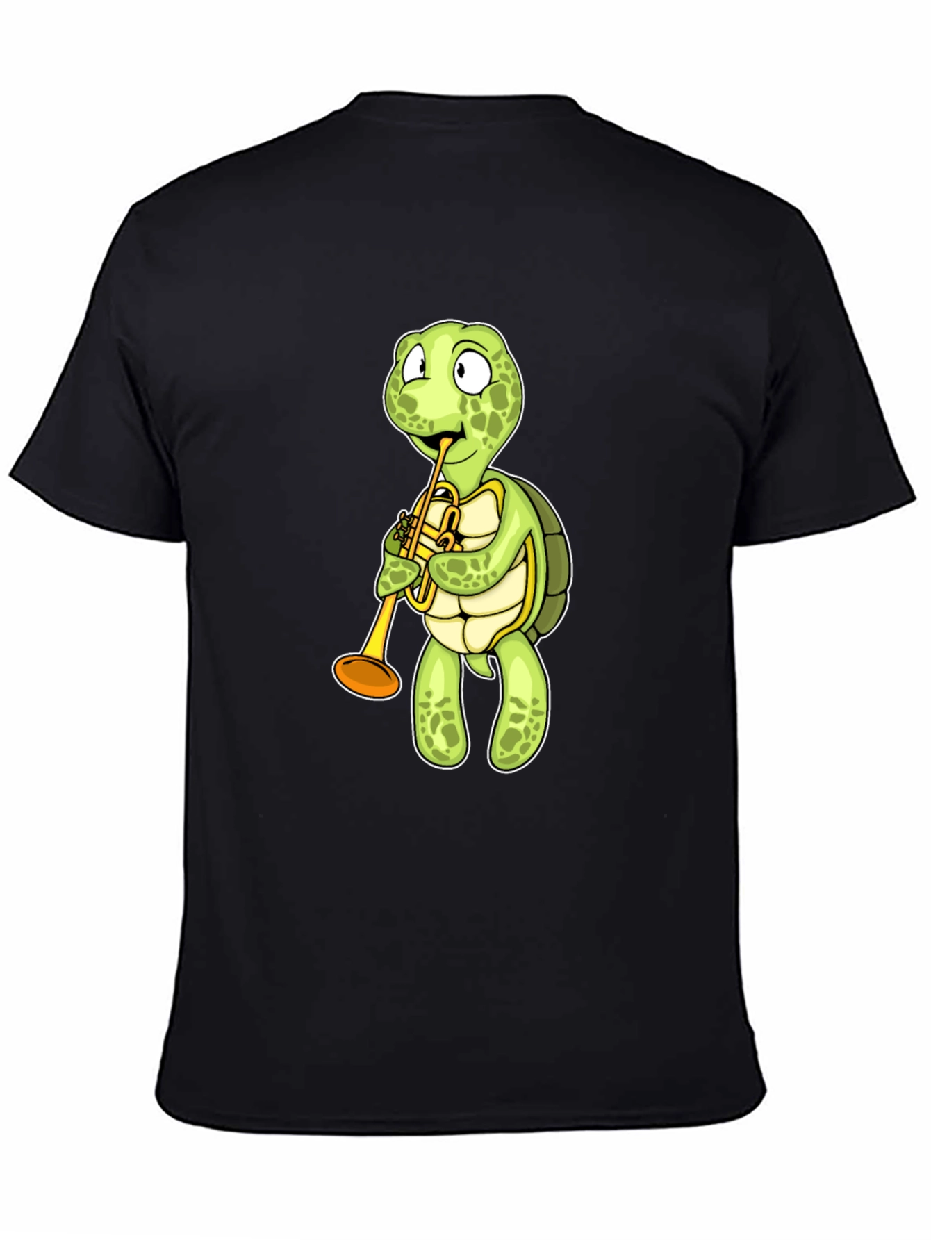 Turtle Trumpet T-Shirt - Black Cotton Tee
