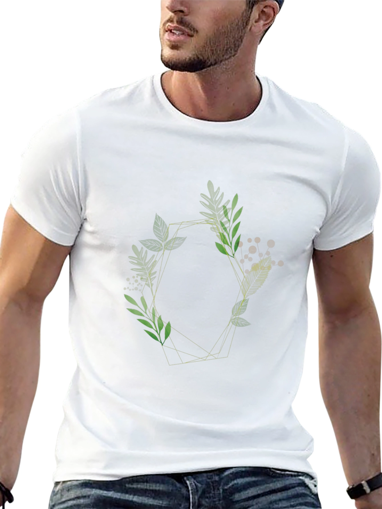 Geometric Floral Tee - Stylish & Modern Design