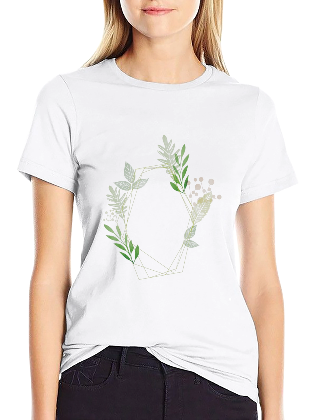 Geometric Floral Tee - Stylish & Modern Design