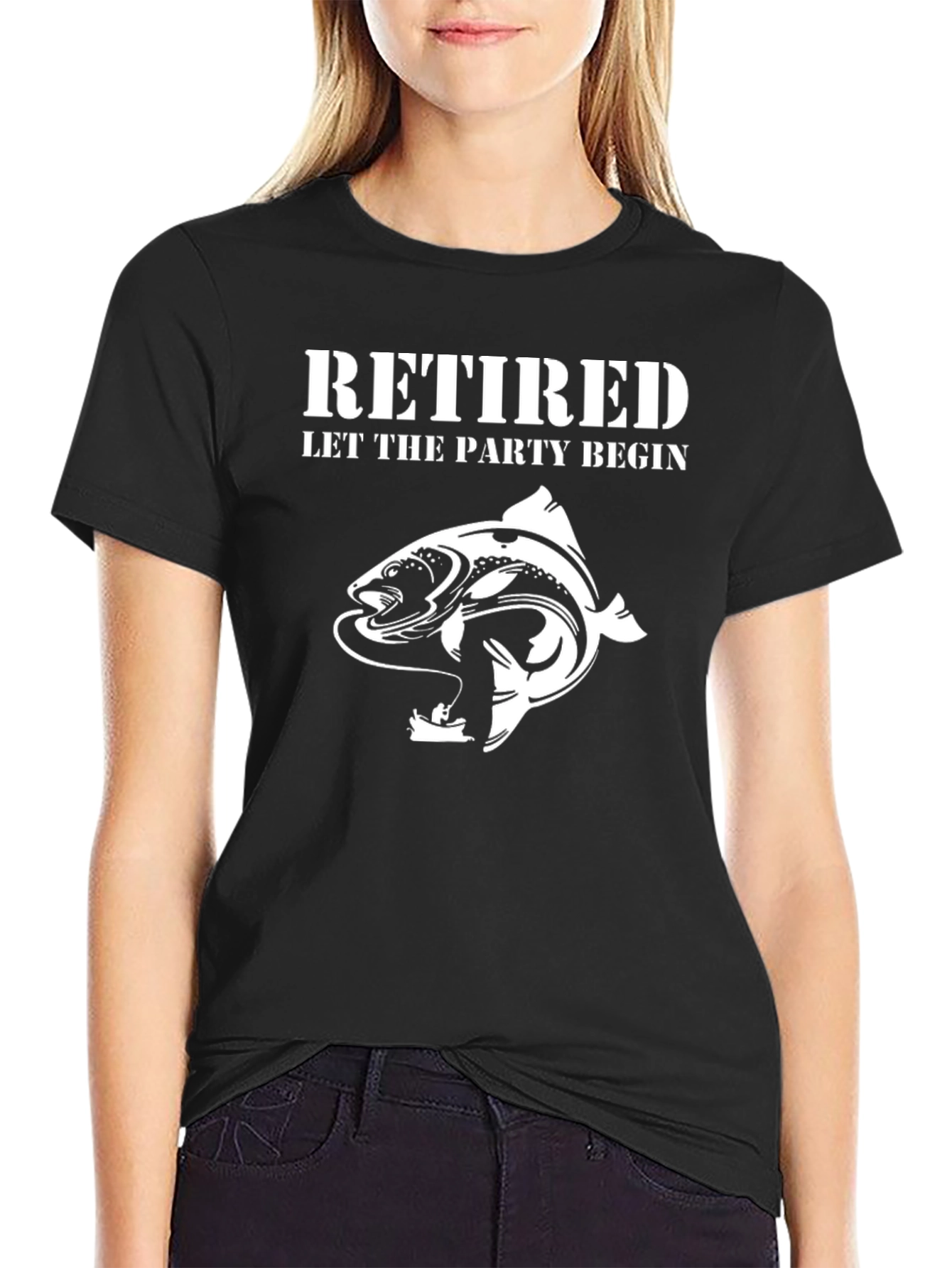 Retired Let The Party Begin Fishing T-Shirt