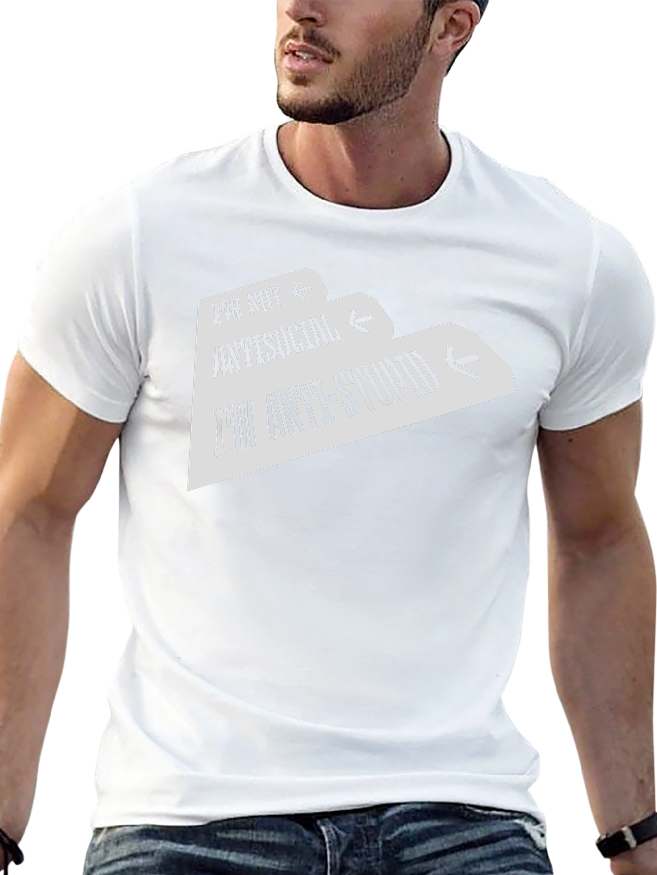 Anti-Stupid Graphic Tee - Funny Sarcastic T-Shirt